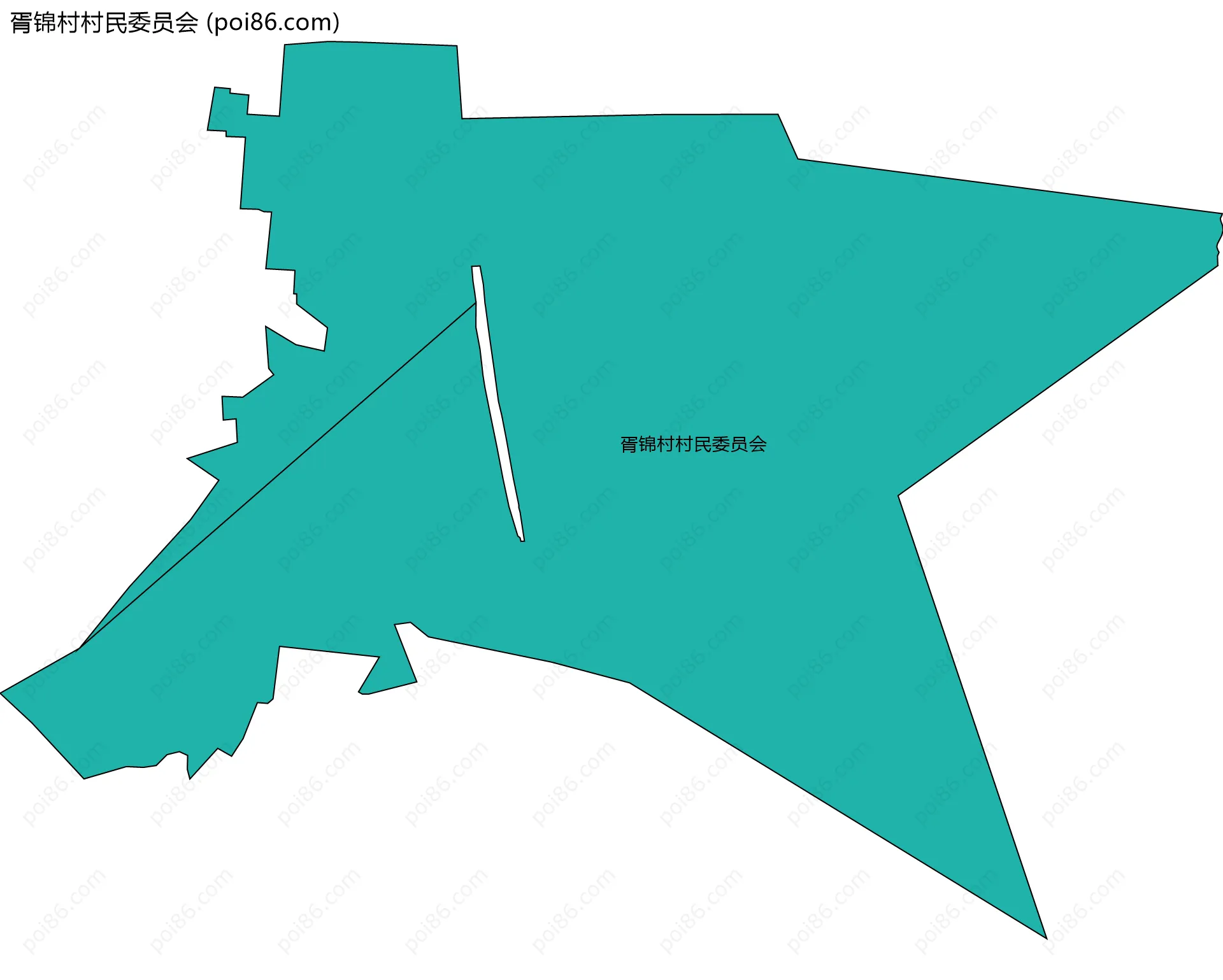 胥锦村村民委员会边界地图