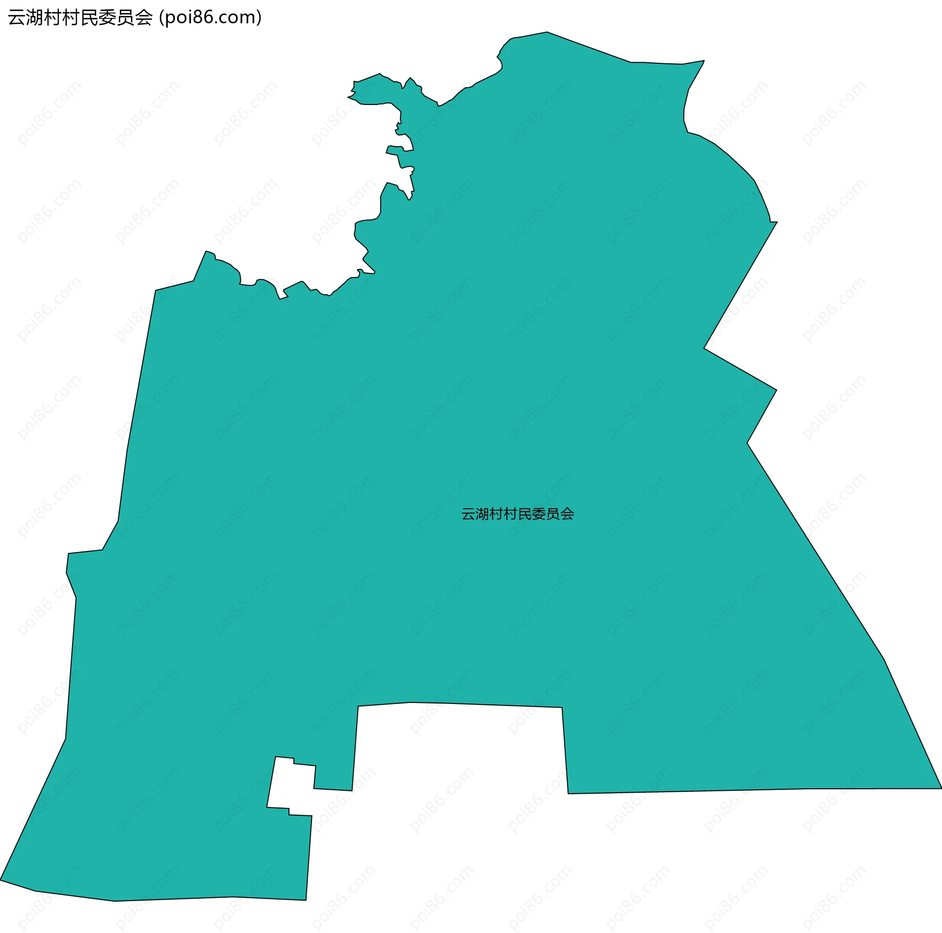 云湖村村民委员会边界地图