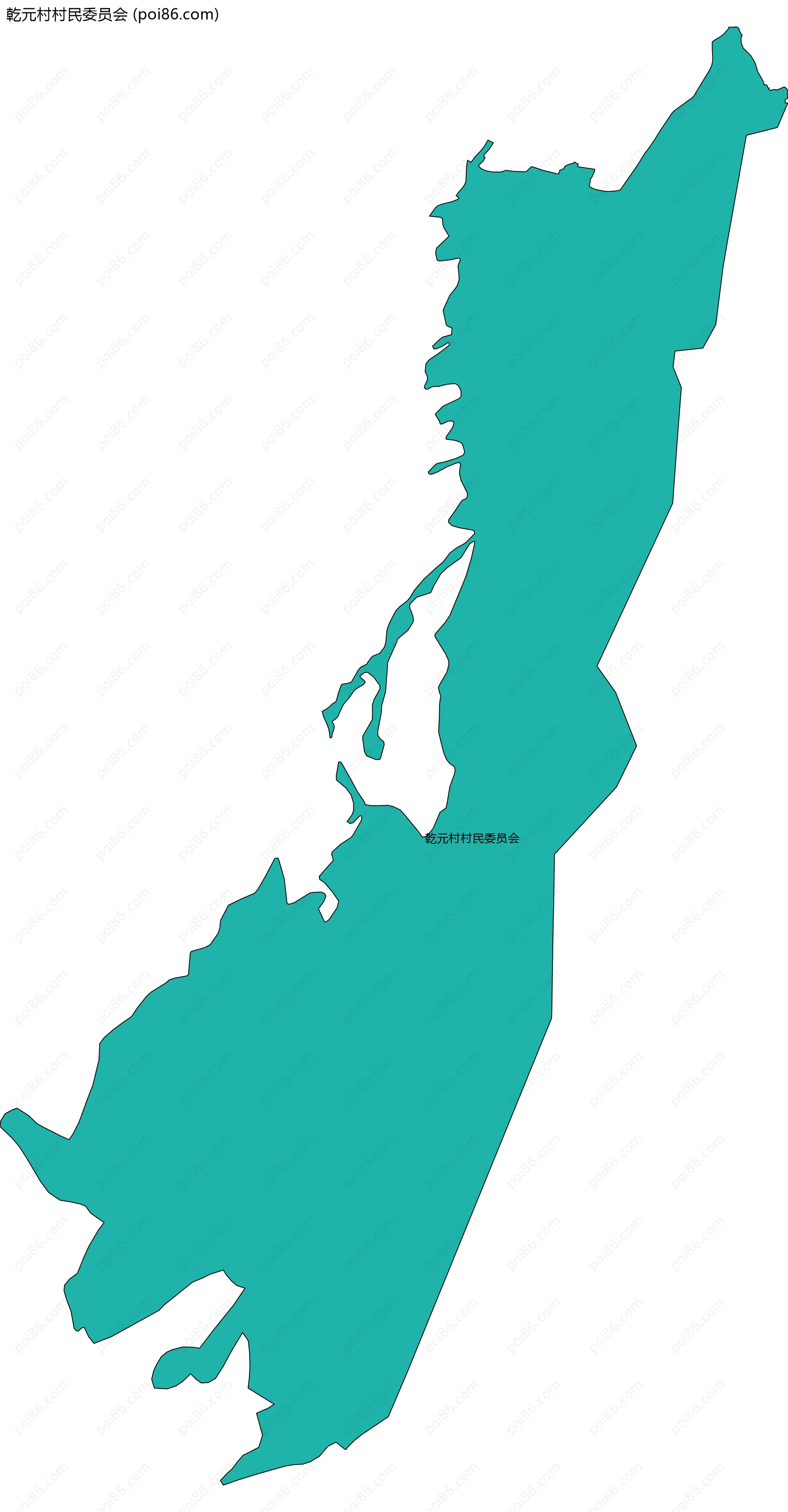乾元村村民委员会边界地图
