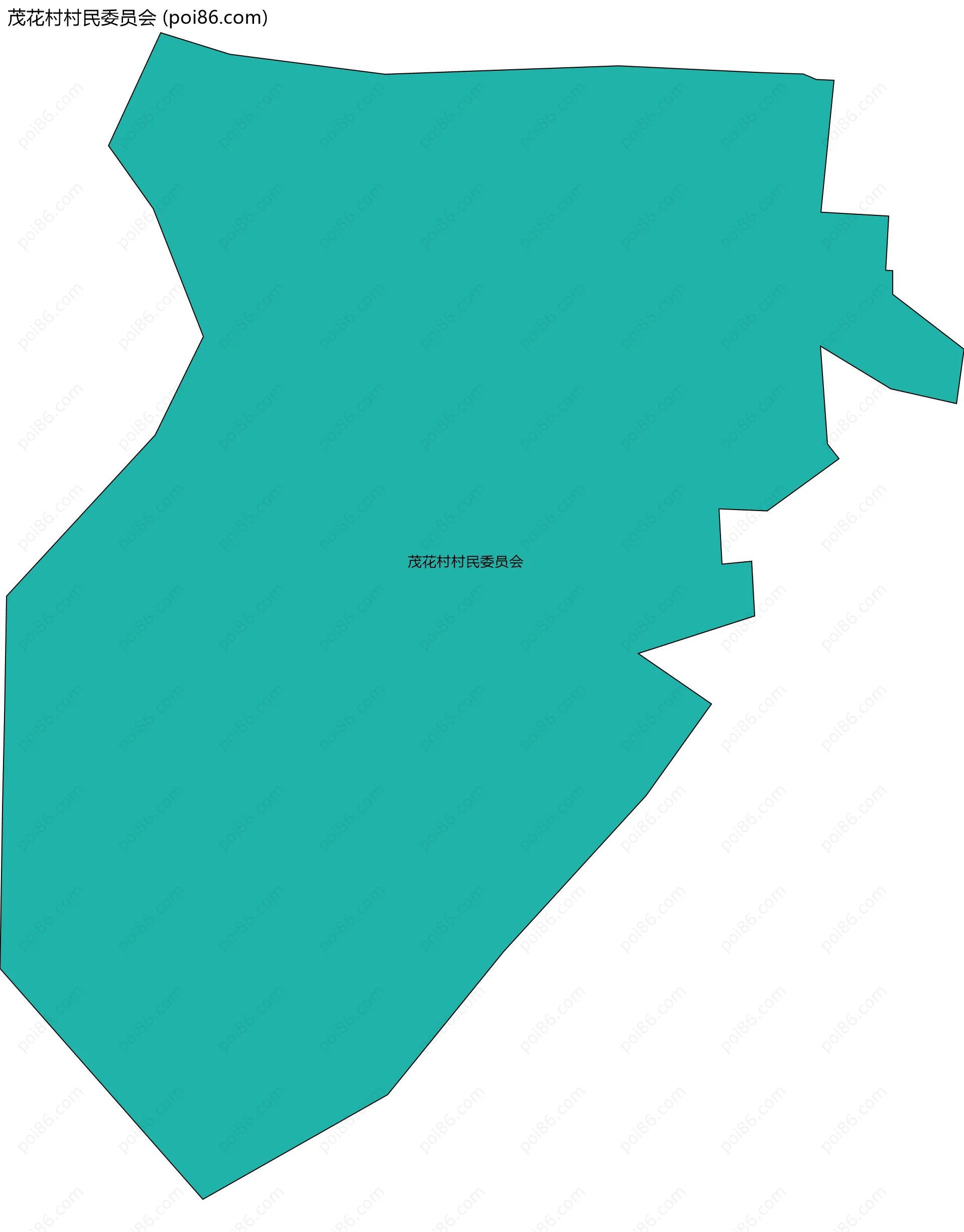 茂花村村民委员会边界地图