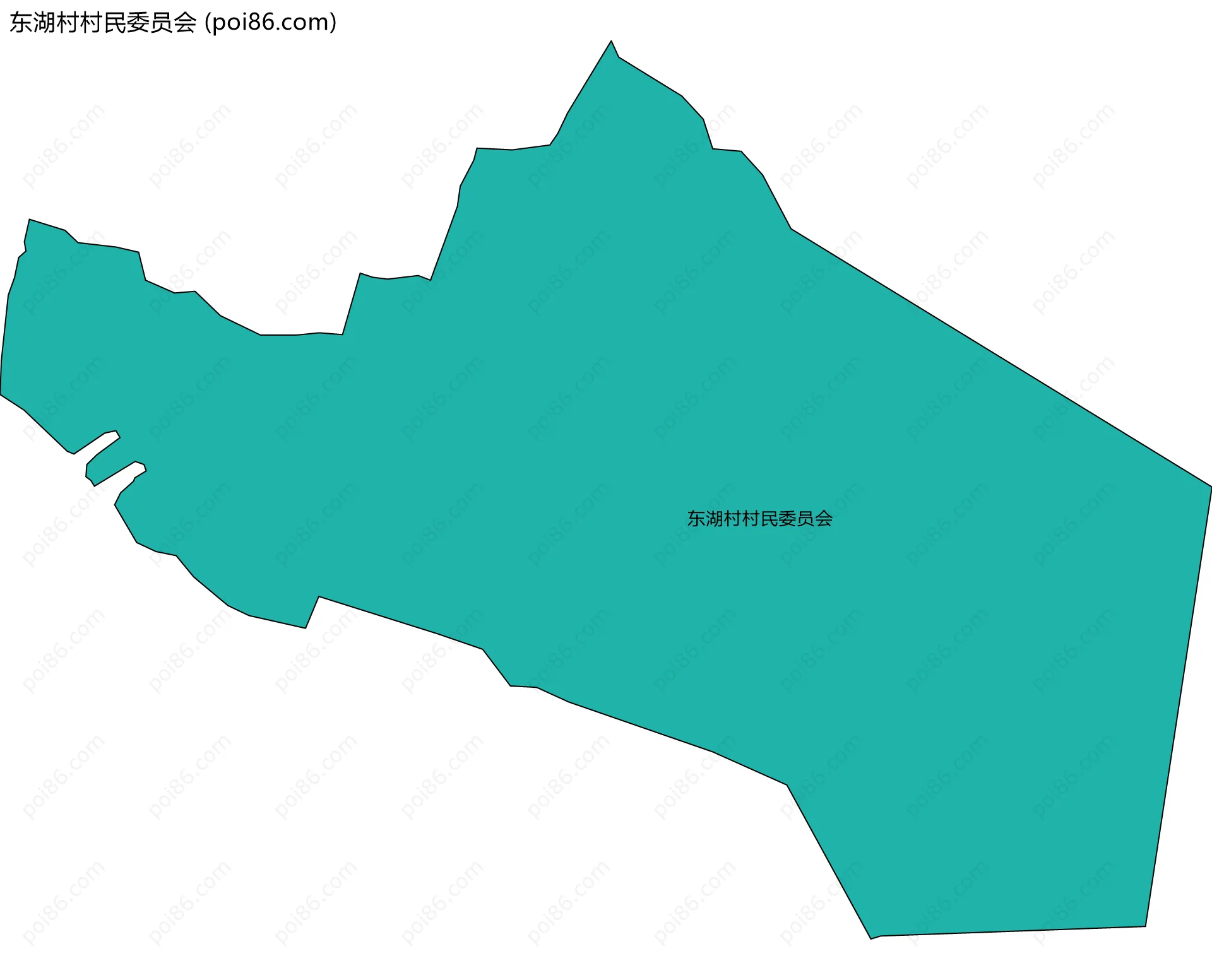 东湖村村民委员会边界地图