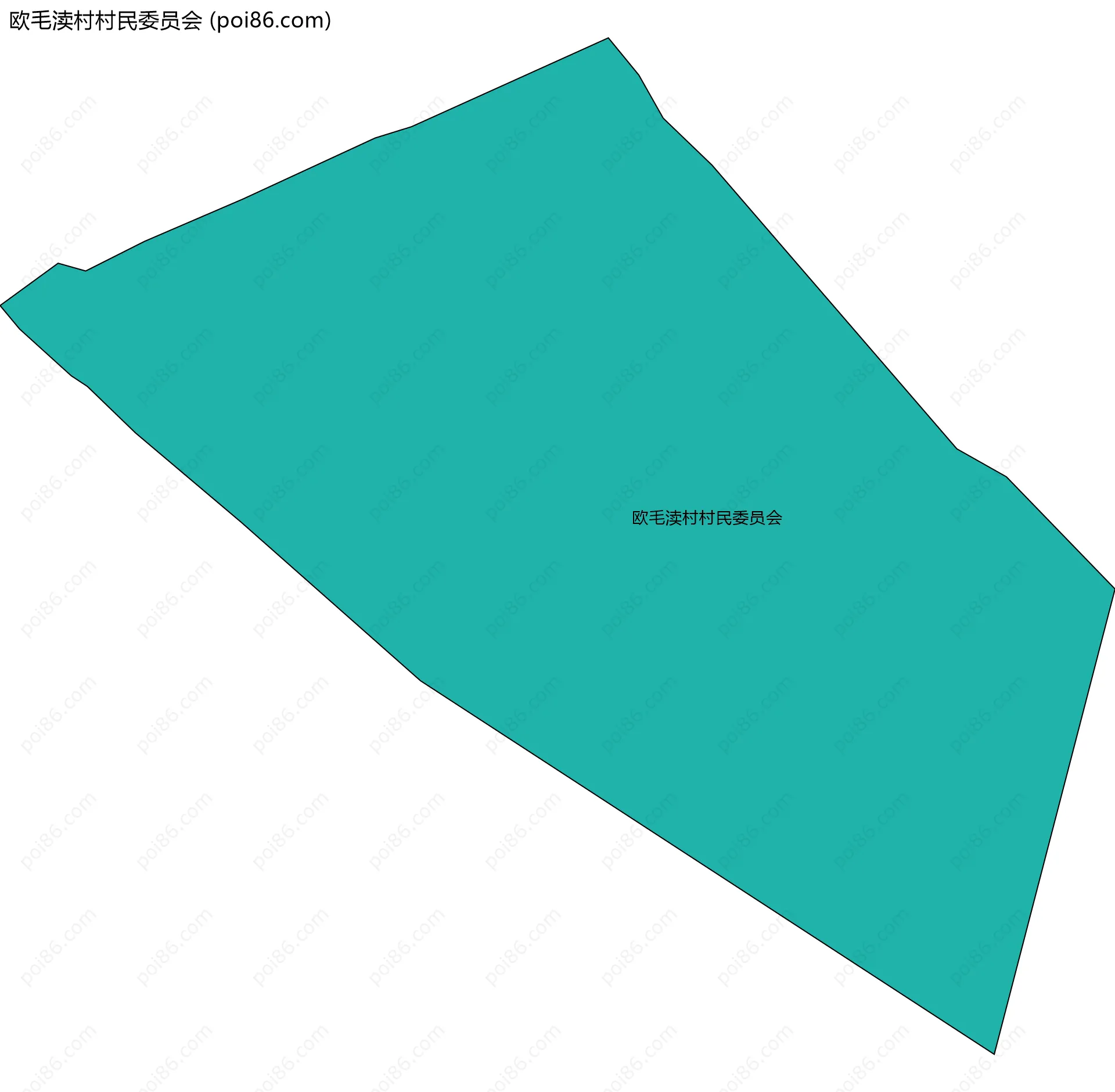 欧毛渎村村民委员会边界地图