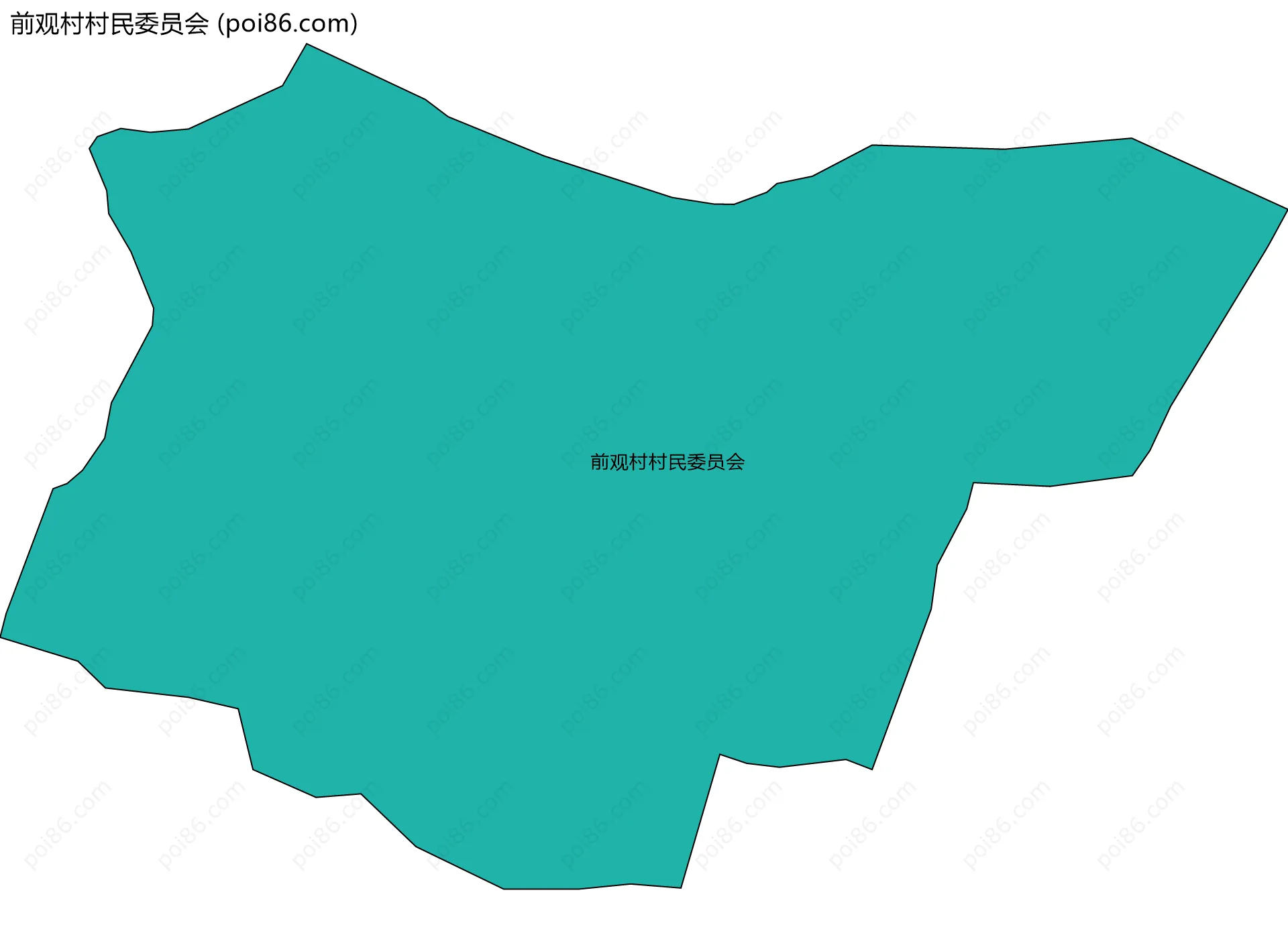 前观村村民委员会边界地图