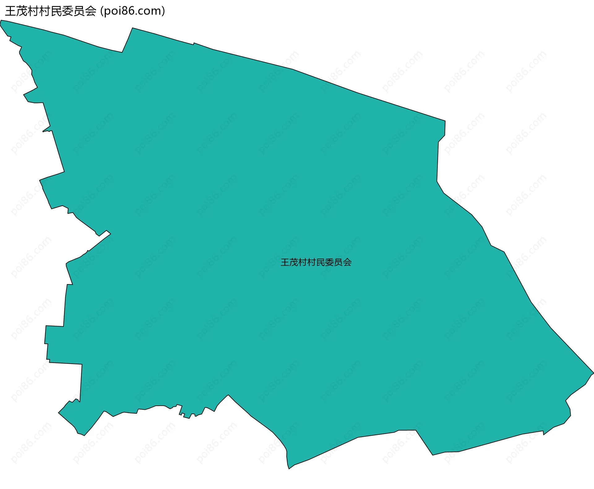 王茂村村民委员会边界地图
