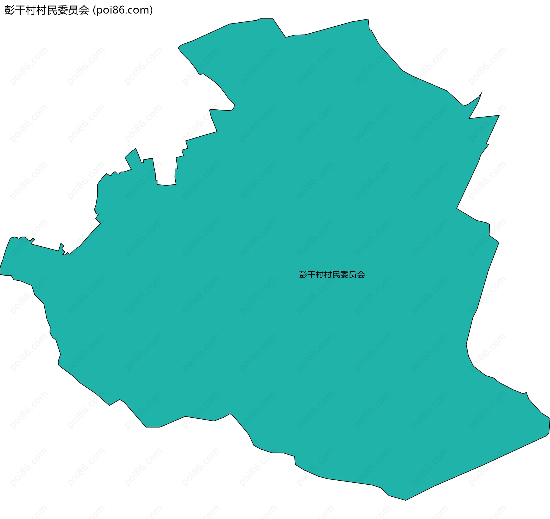彭干村村民委员会边界地图