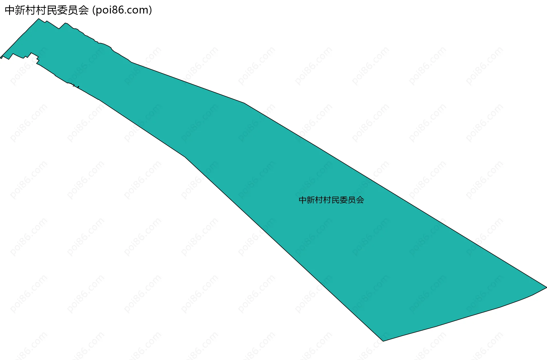 中新村村民委员会边界地图