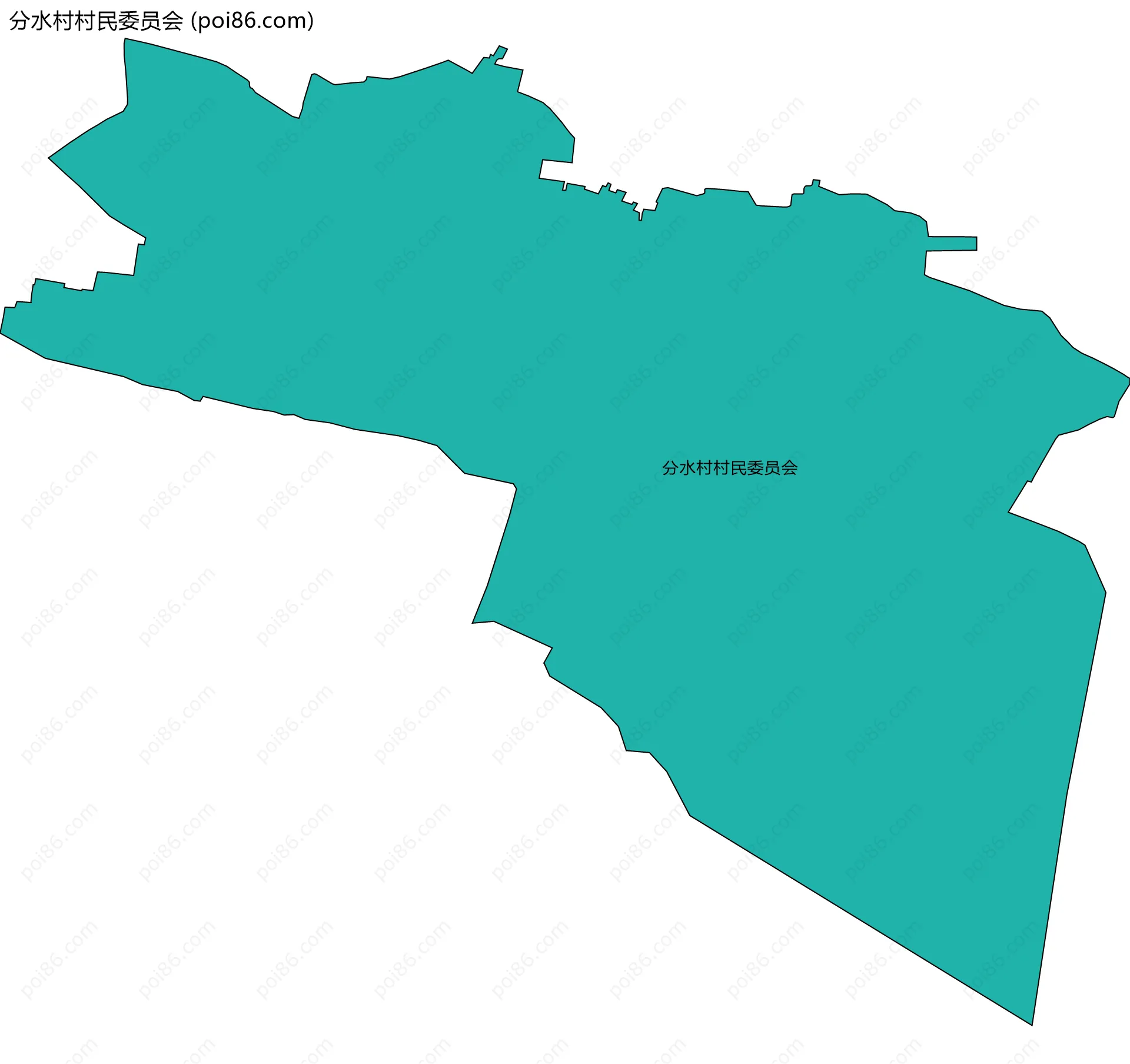 分水村村民委员会边界地图