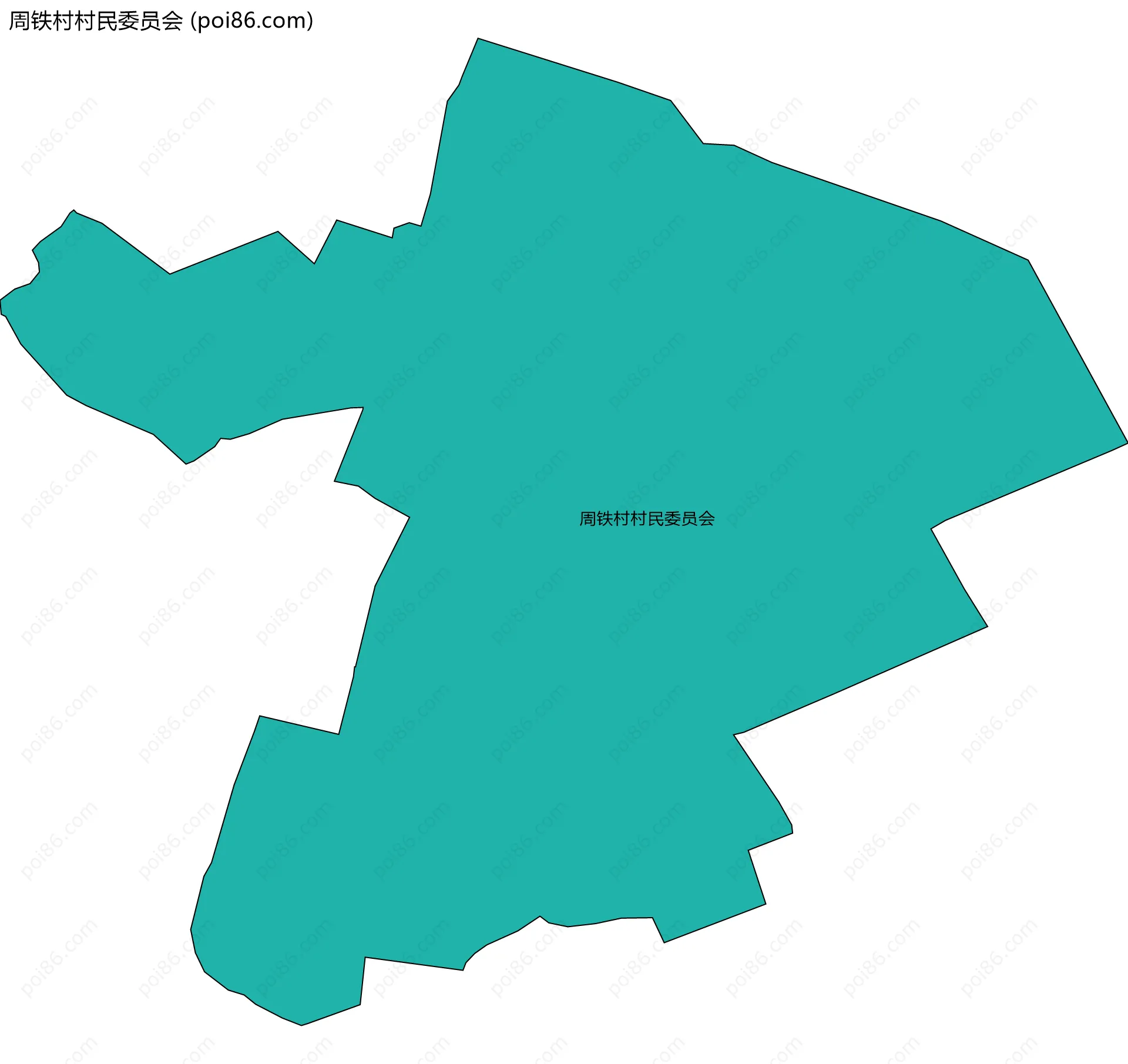 周铁村村民委员会边界地图