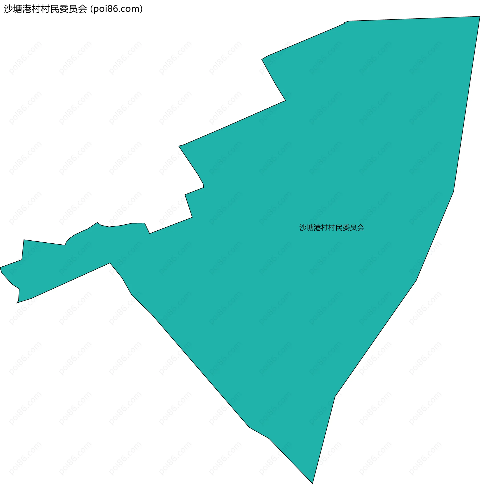 沙塘港村村民委员会边界地图