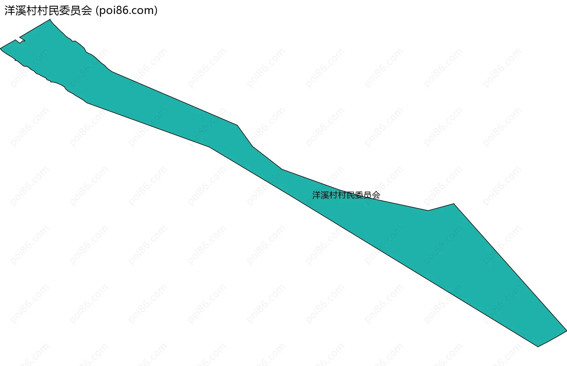 洋溪村村民委员会边界地图