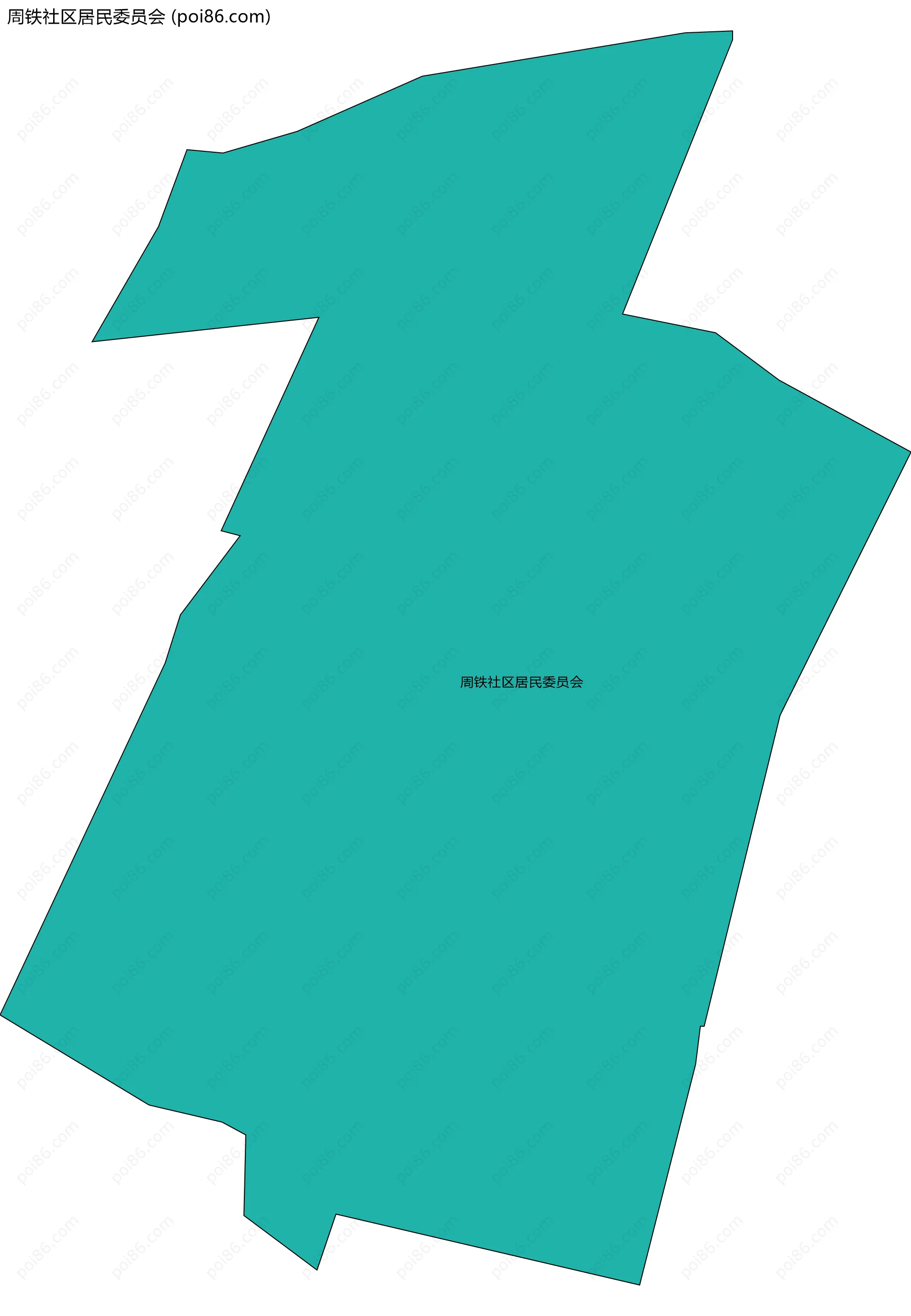 周铁社区居民委员会边界地图