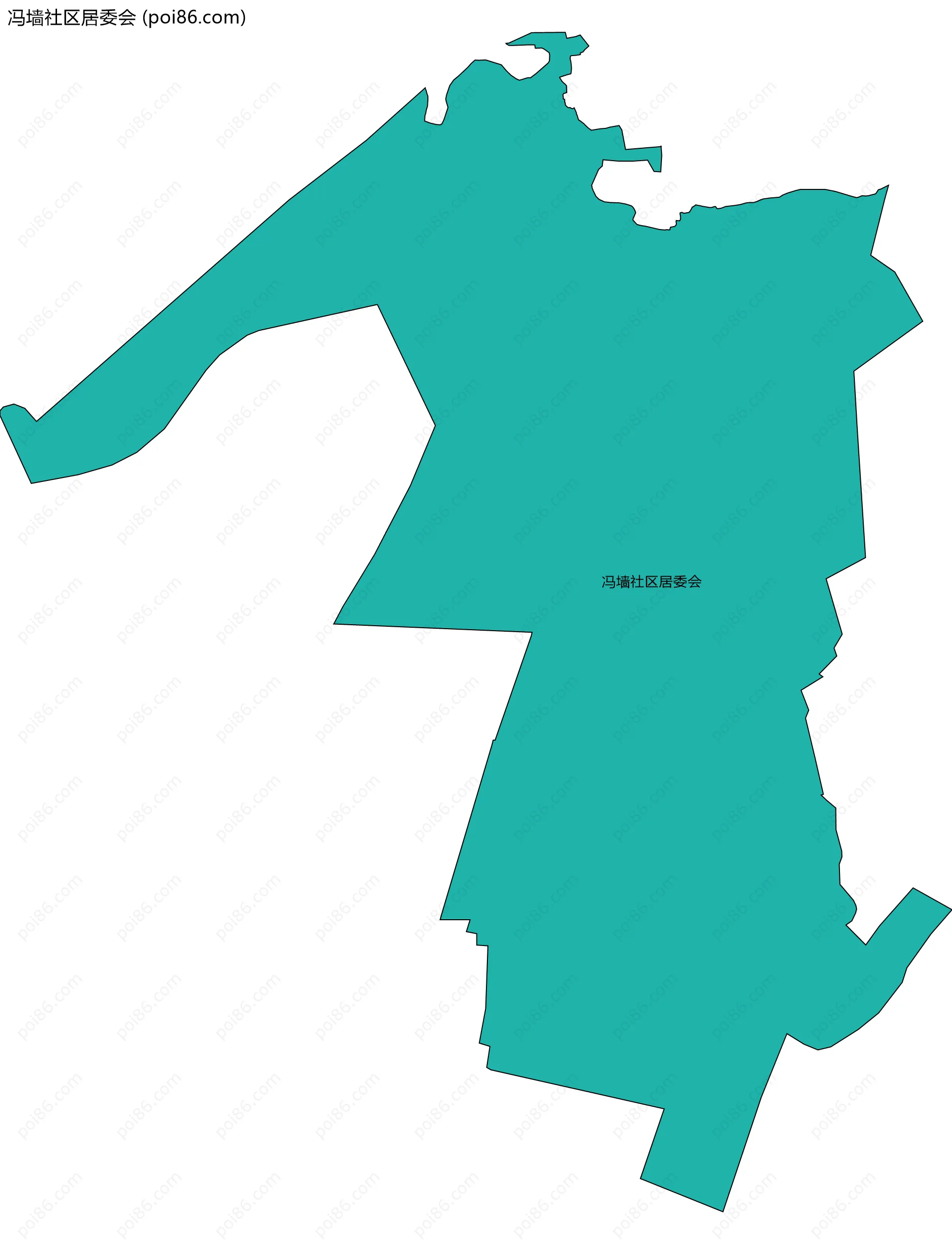 冯墙社区居委会边界地图