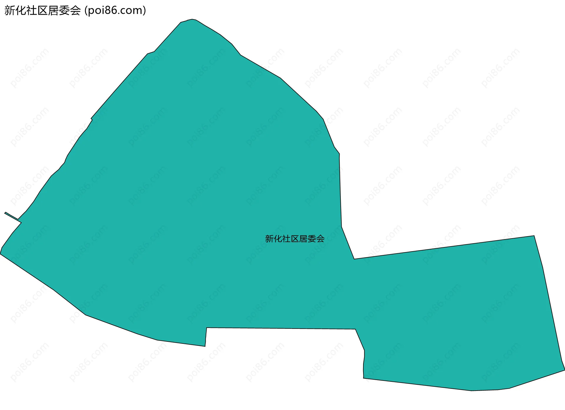 新化社区居委会边界地图
