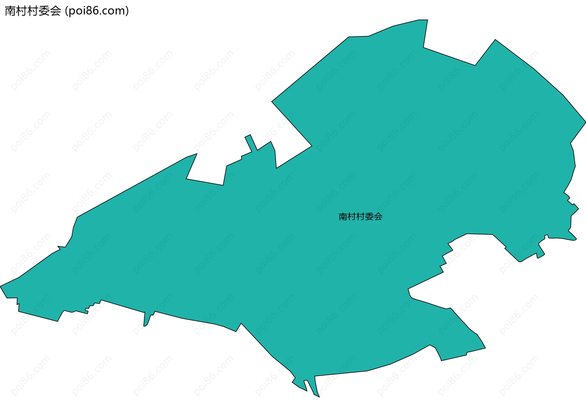 南村村委会边界地图