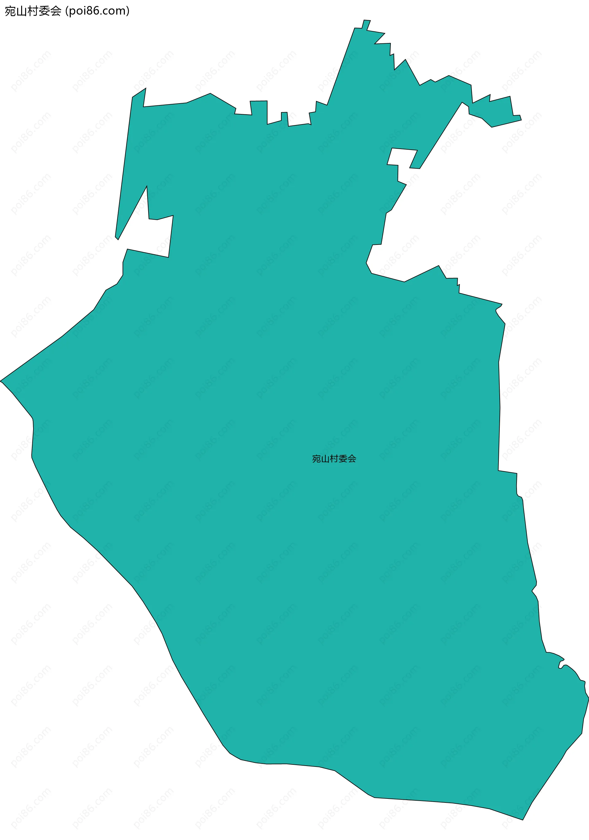 宛山村委会边界地图