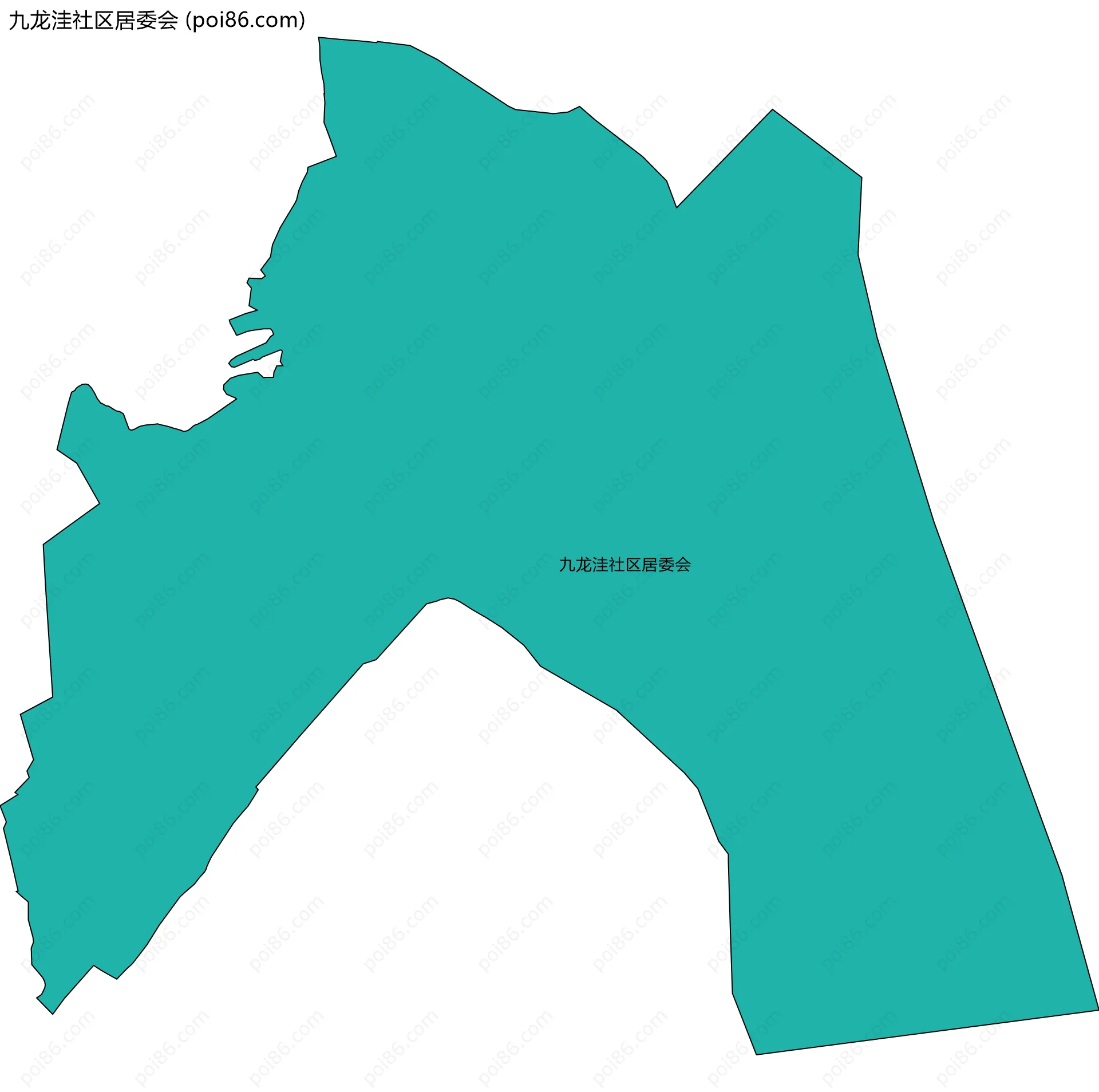 九龙洼社区居委会边界地图