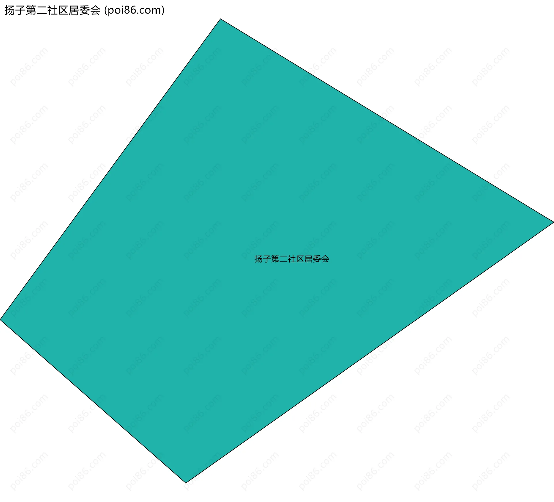 扬子第二社区居委会边界地图