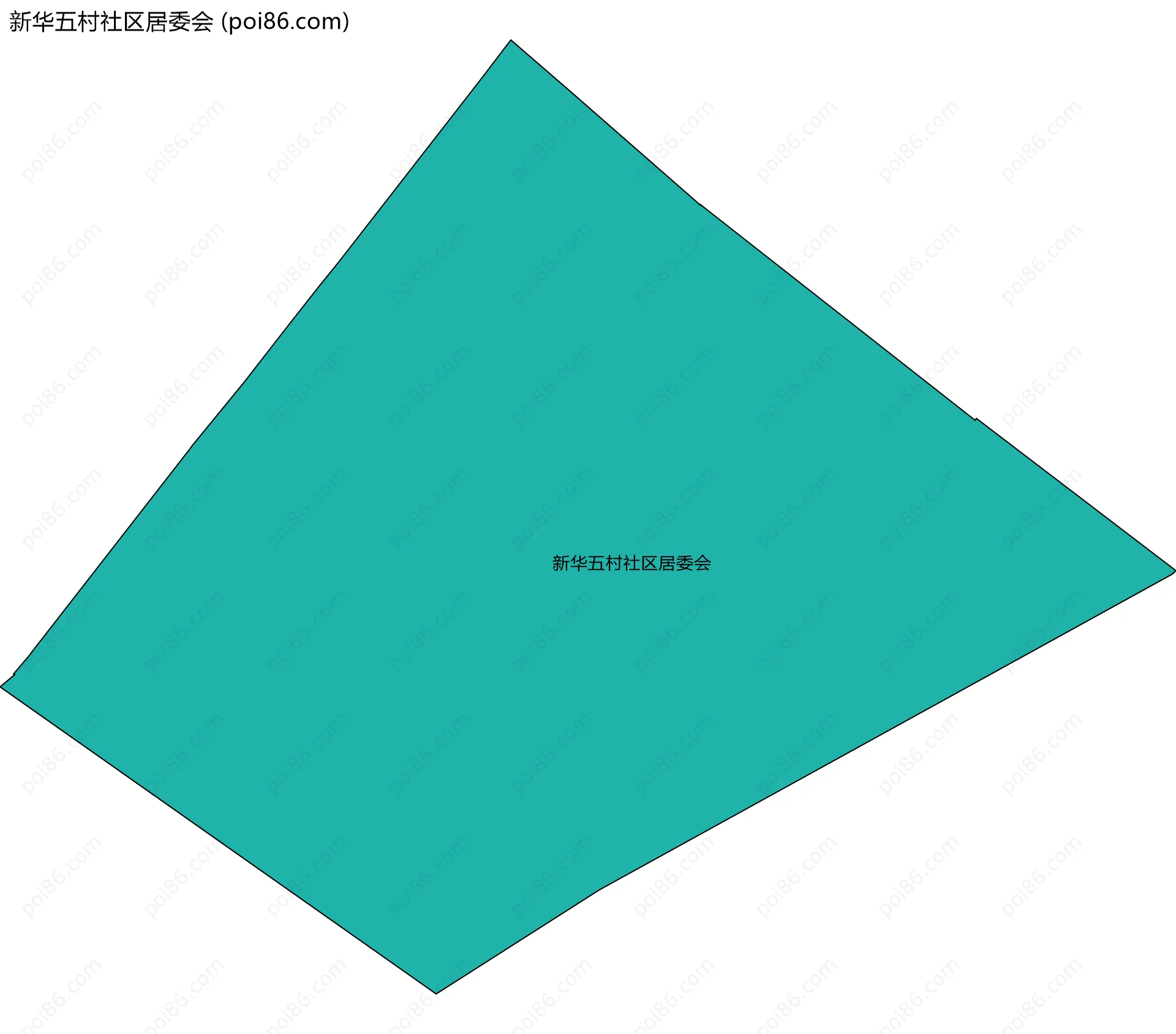 新华五村社区居委会边界地图