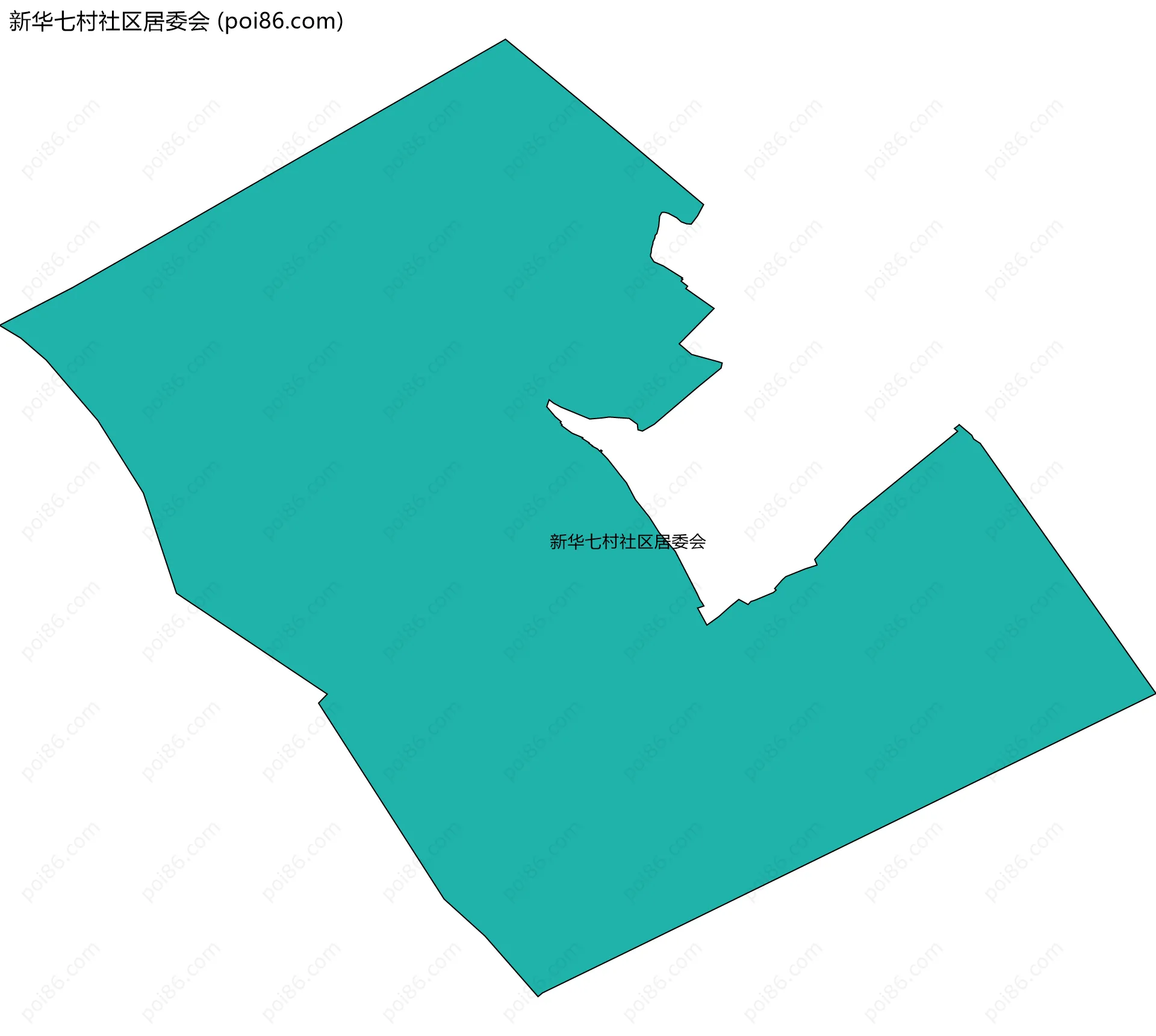 新华七村社区居委会边界地图