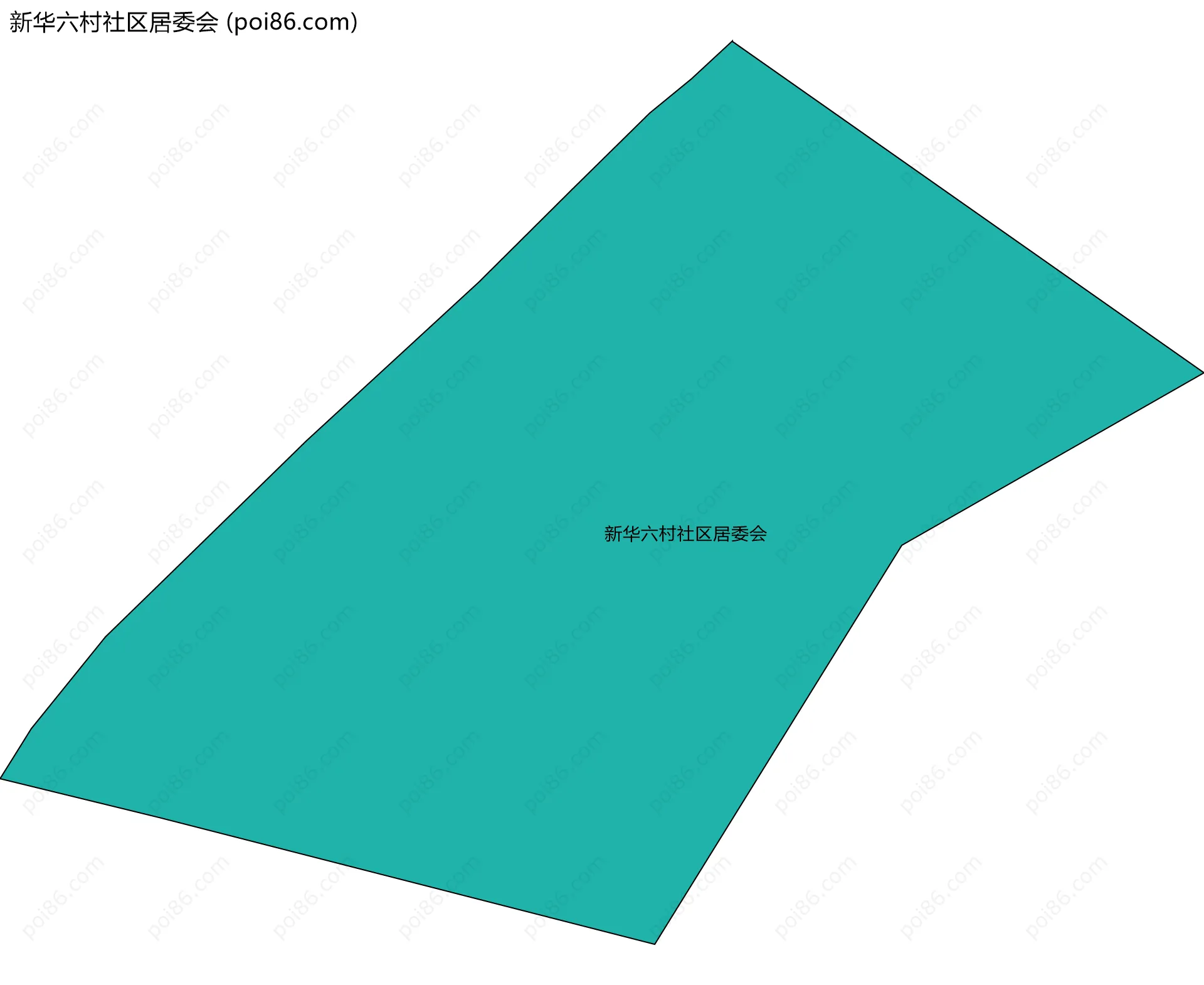 新华六村社区居委会边界地图