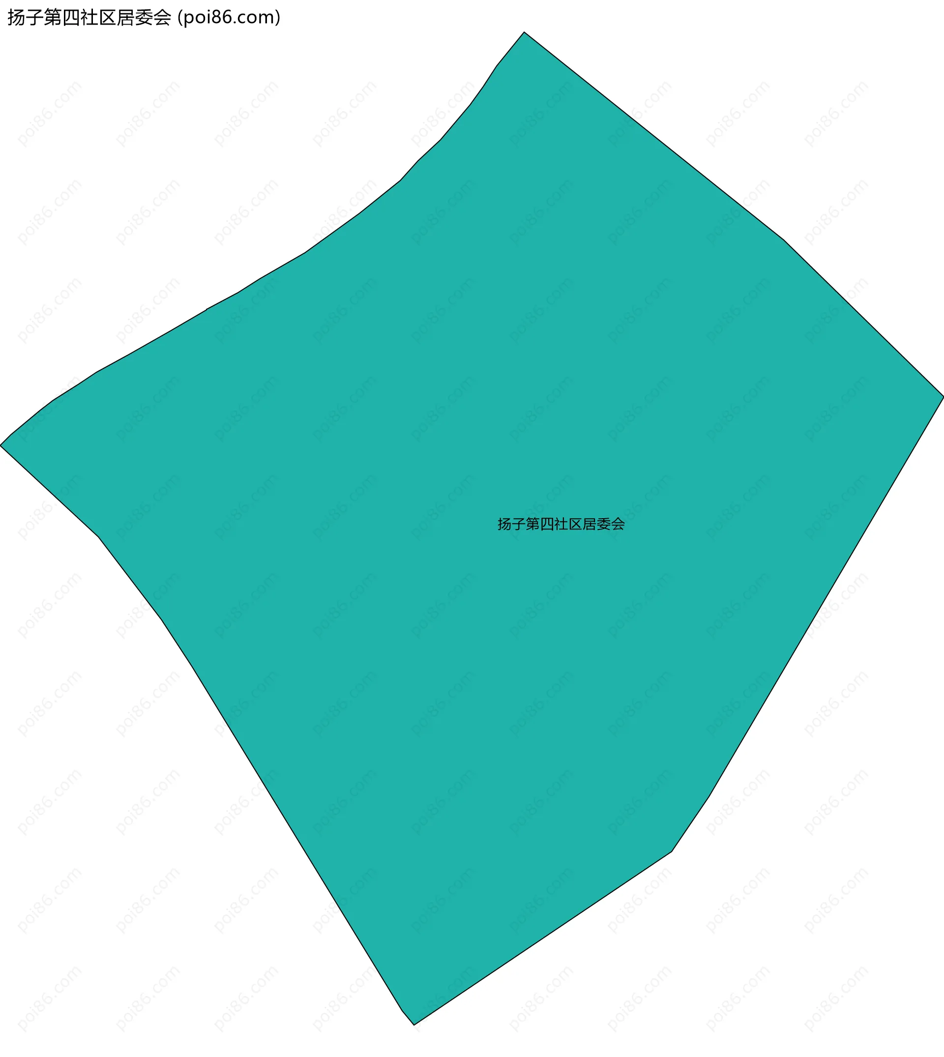 扬子第四社区居委会边界地图