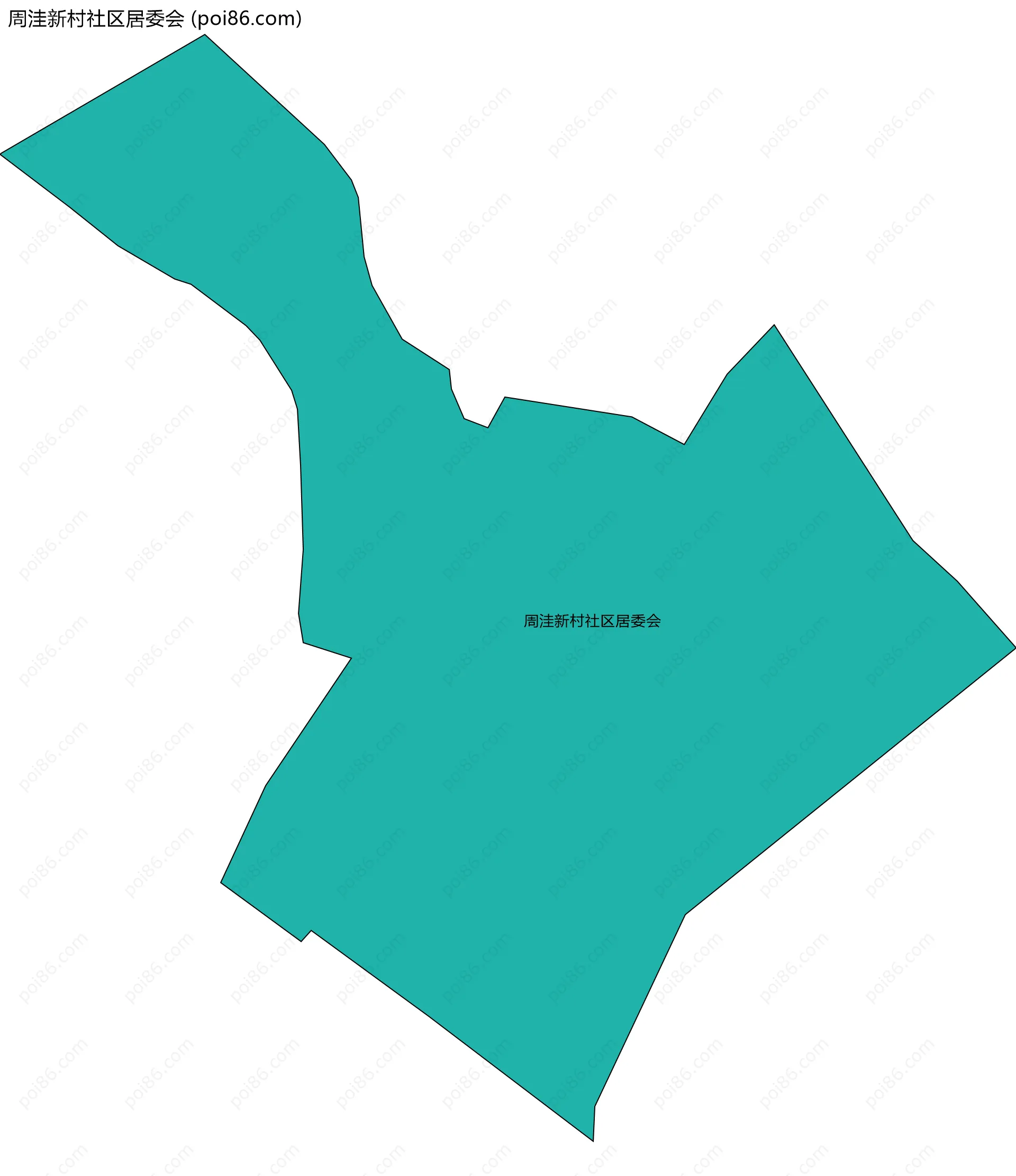 周洼新村社区居委会边界地图