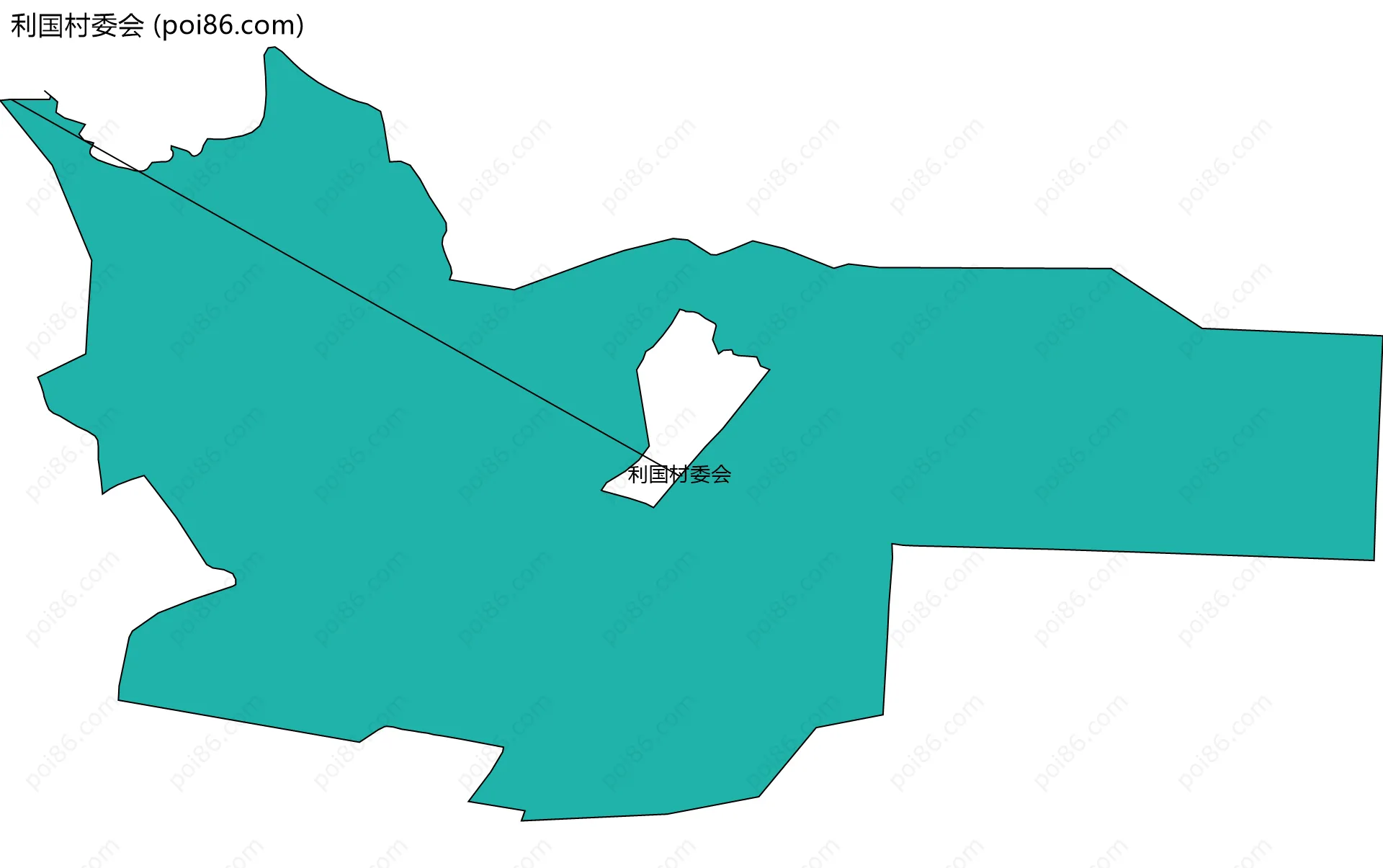 利国村委会边界地图