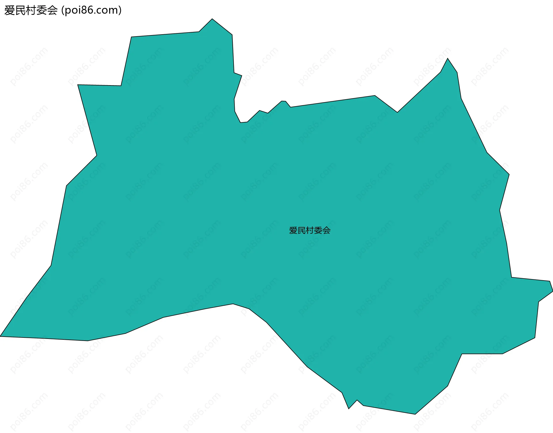 爱民村委会边界地图