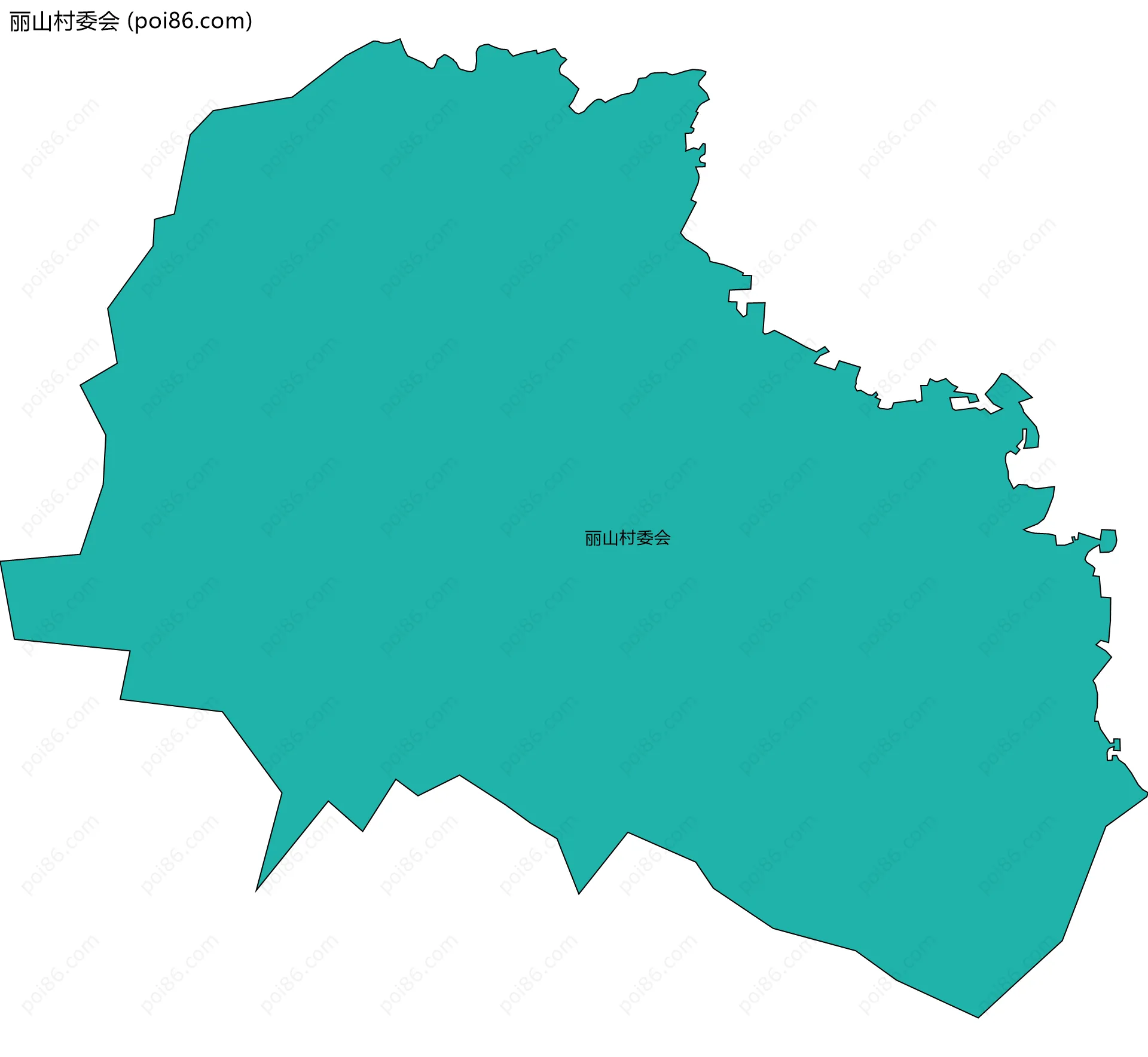 丽山村委会边界地图