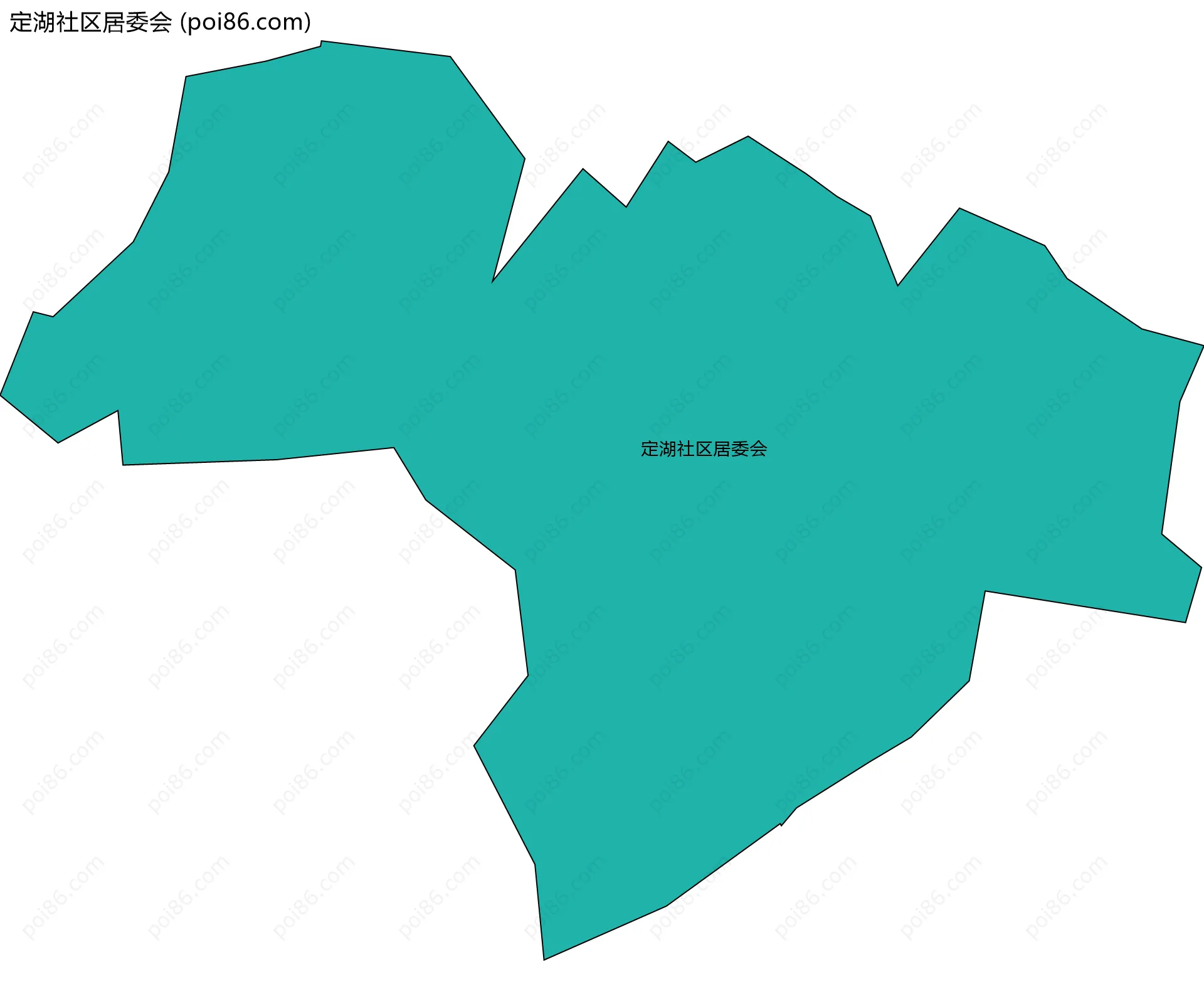 定湖社区居委会边界地图