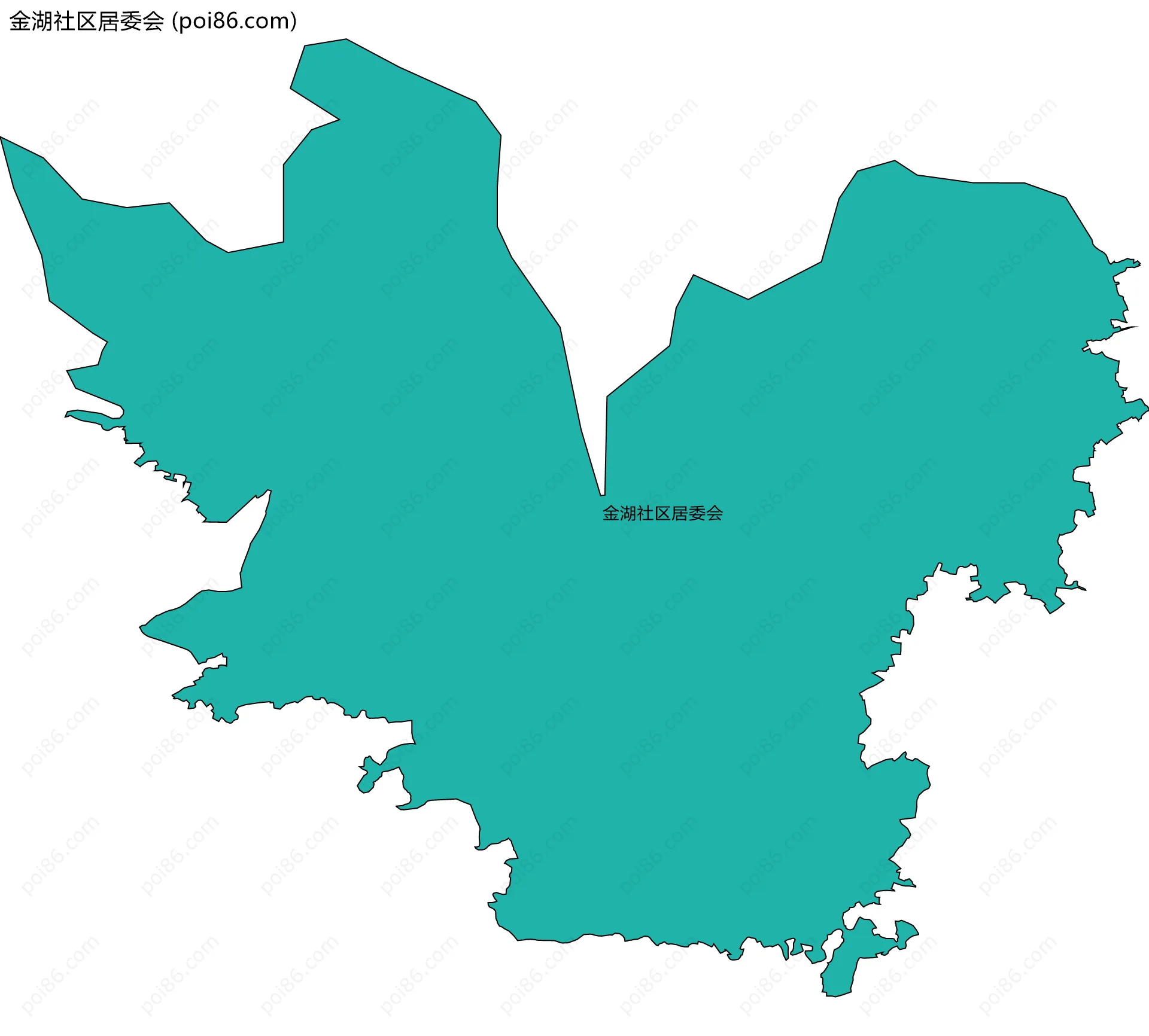 金湖社区居委会边界地图