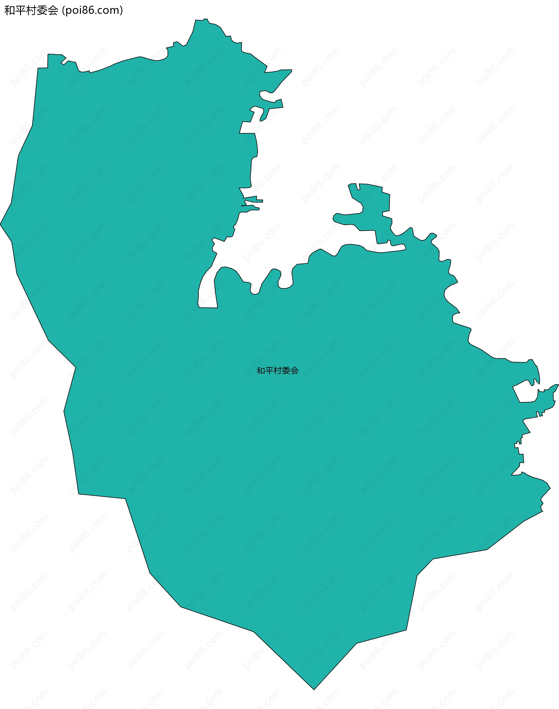 和平村委会边界地图