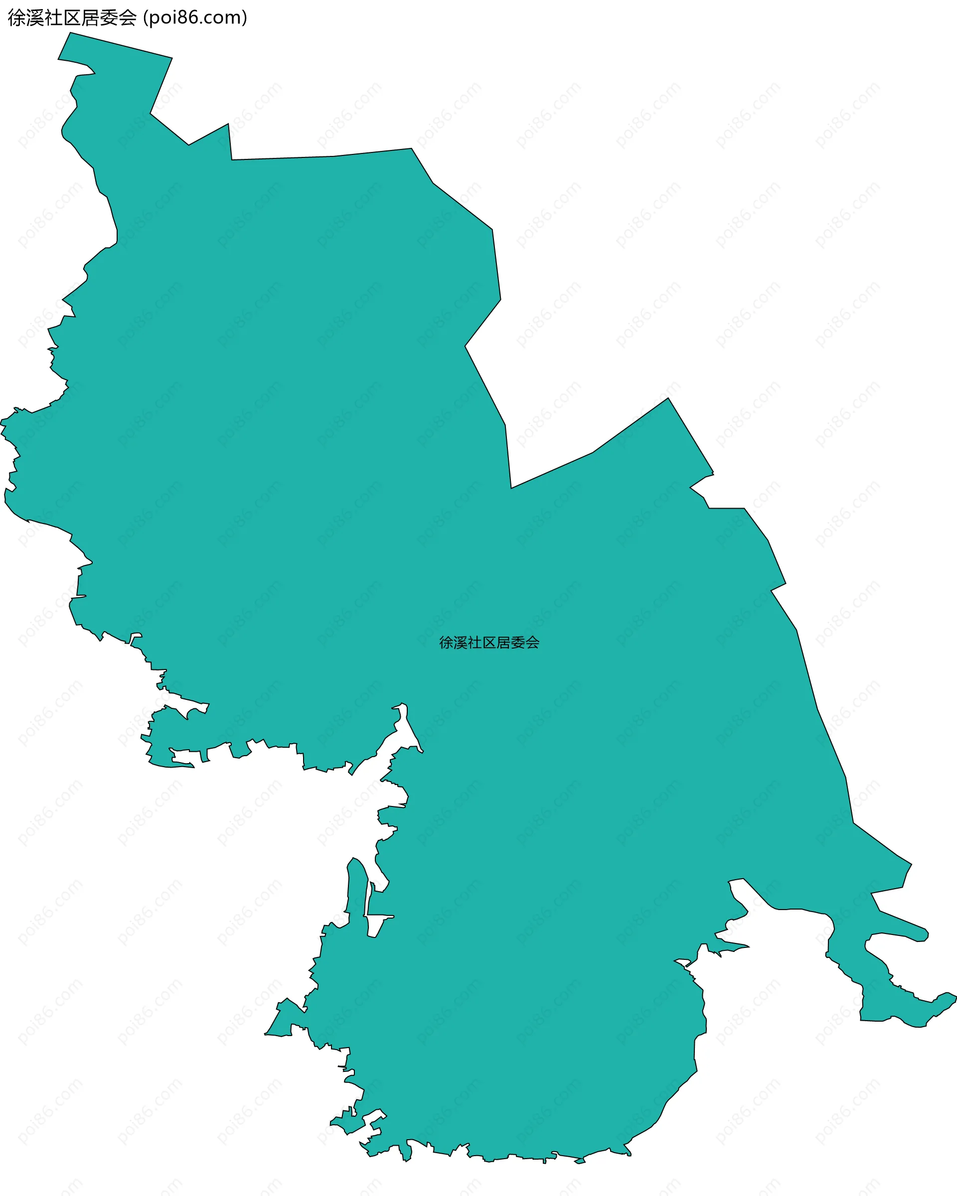 徐溪社区居委会边界地图