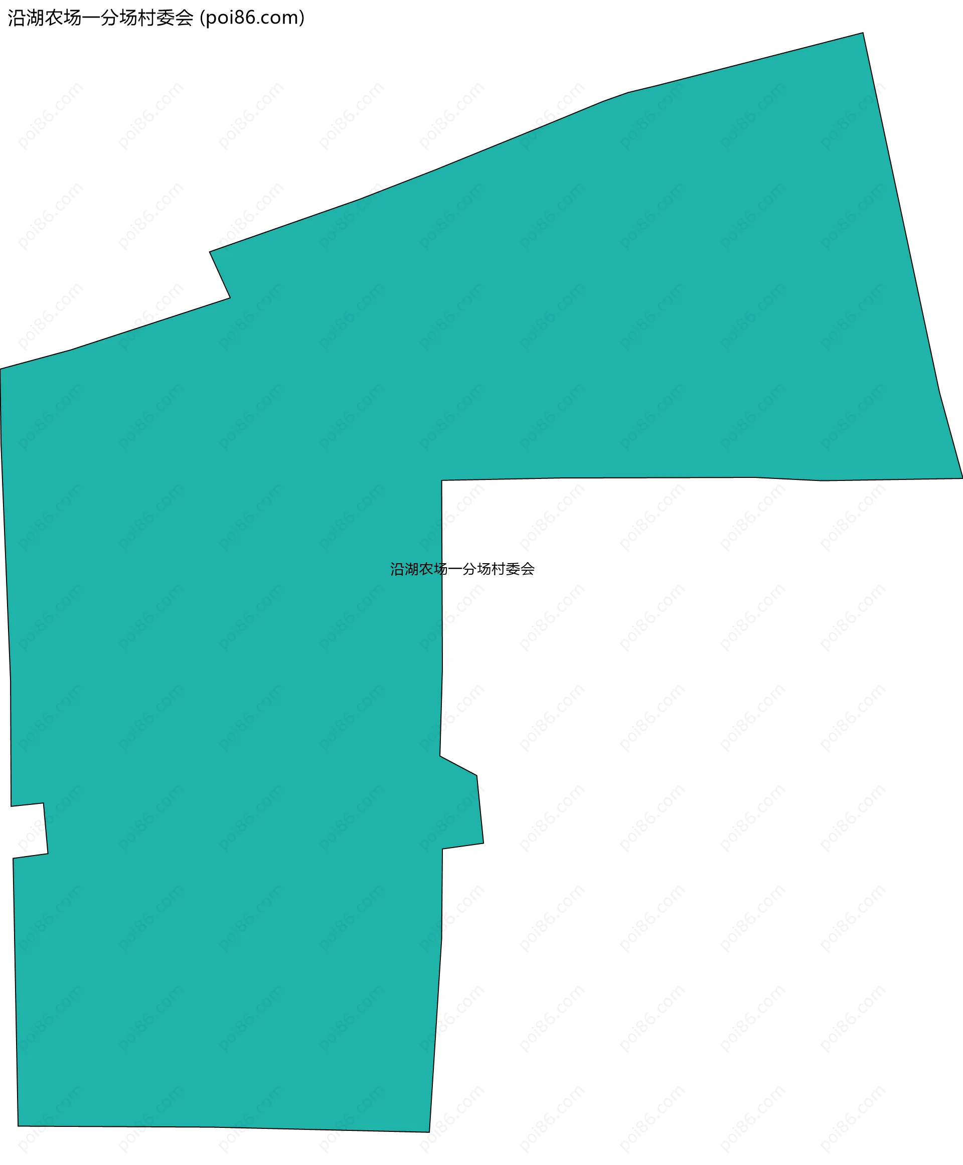 沿湖农场一分场村委会边界地图