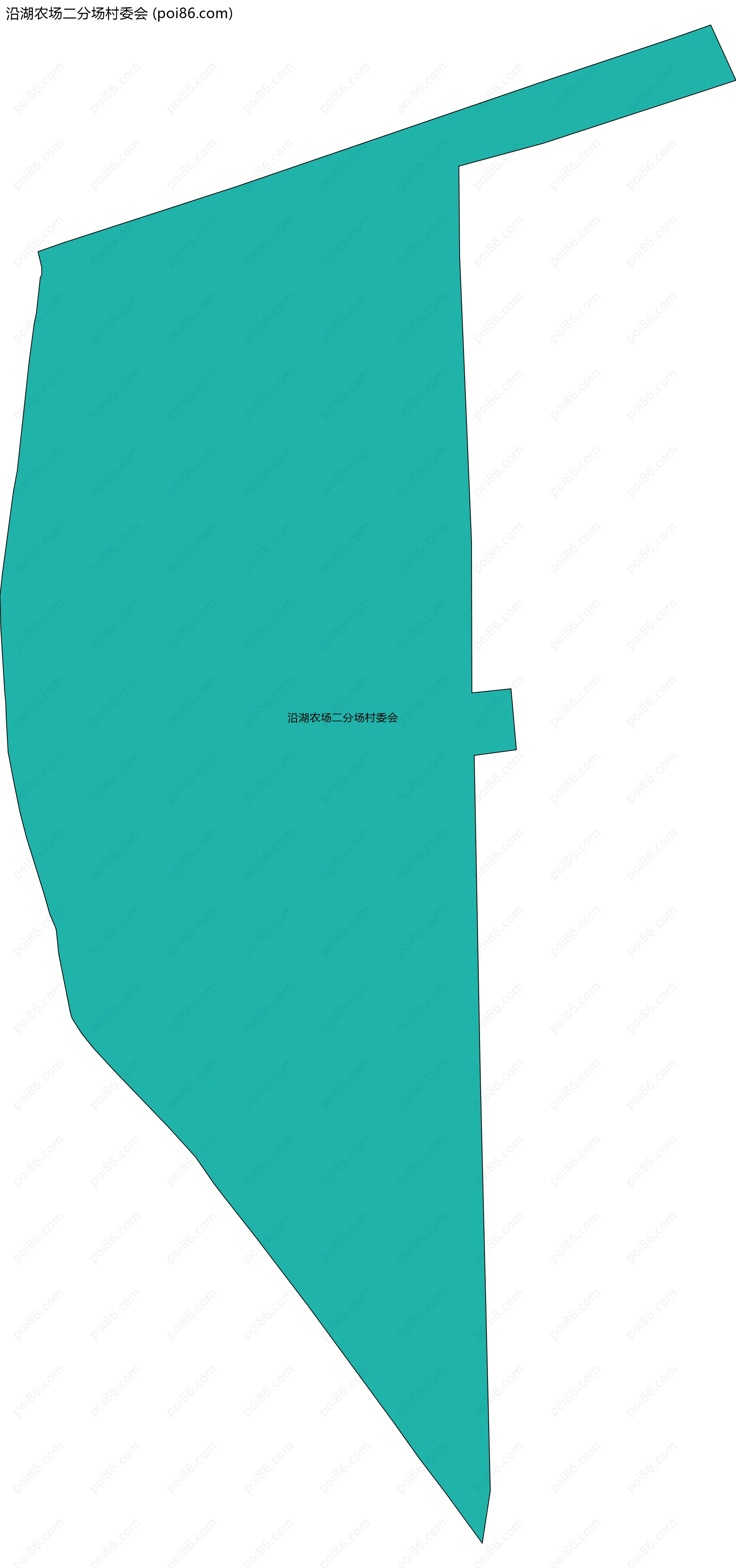 沿湖农场二分场村委会边界地图