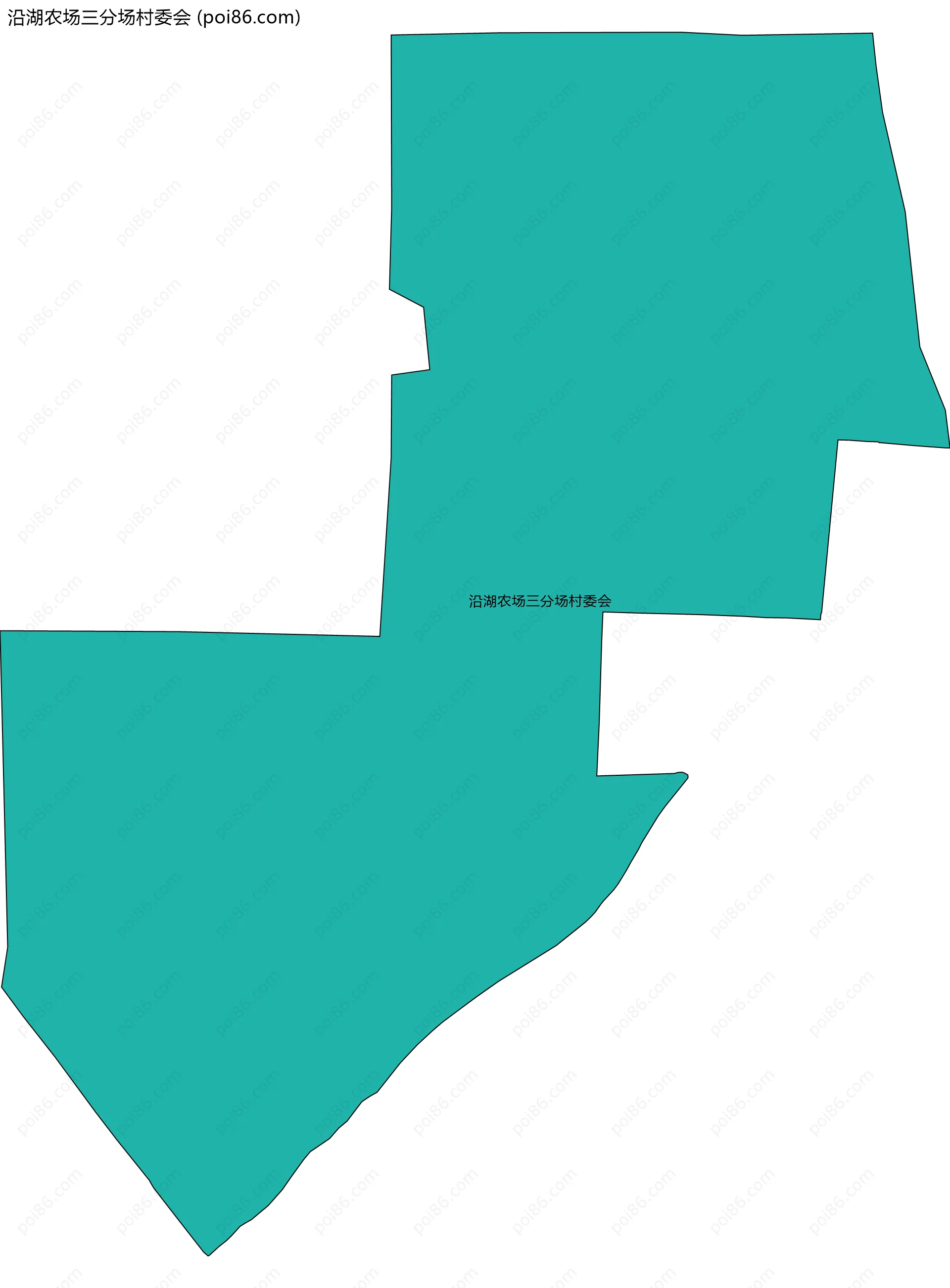 沿湖农场三分场村委会边界地图