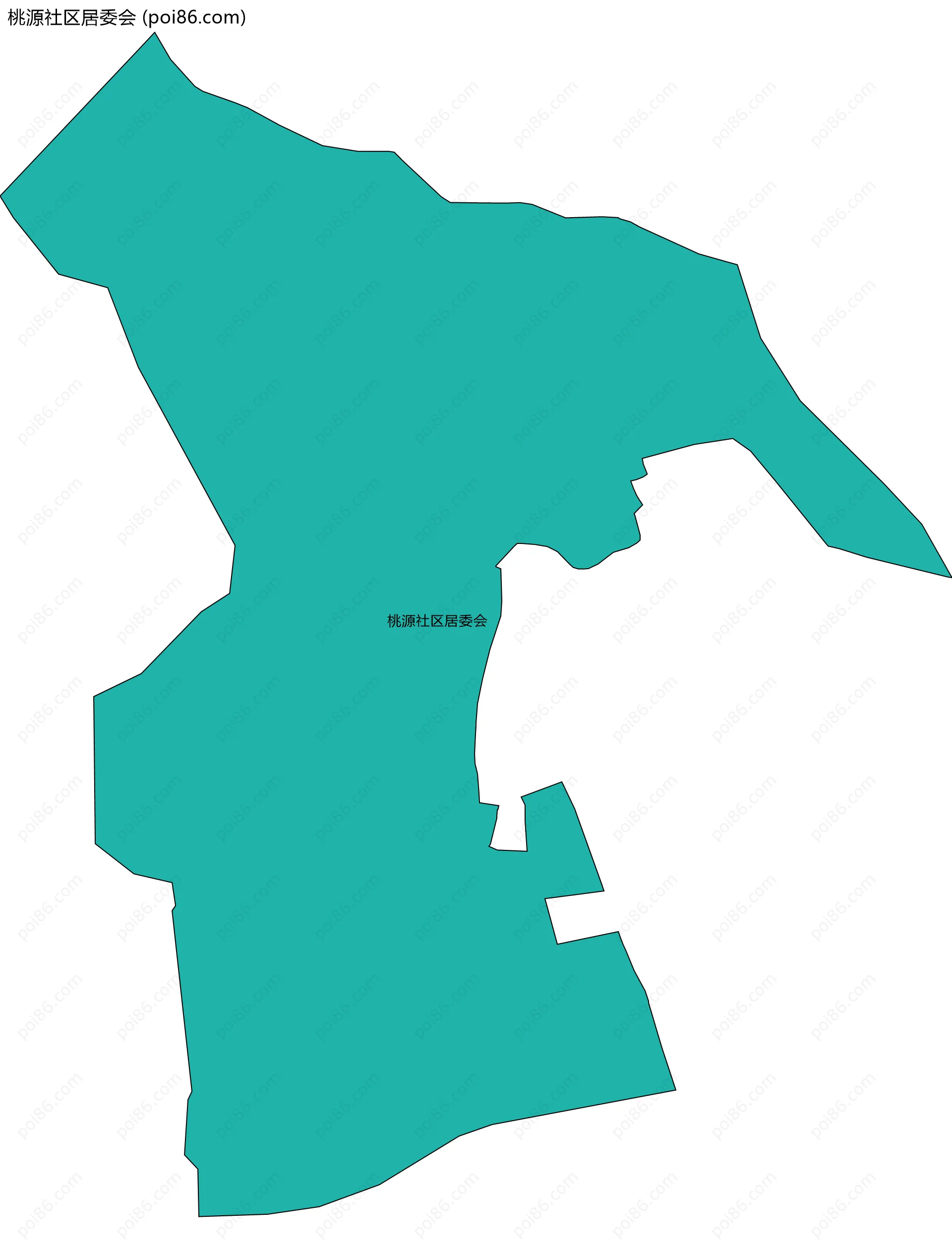 桃源社区居委会边界地图