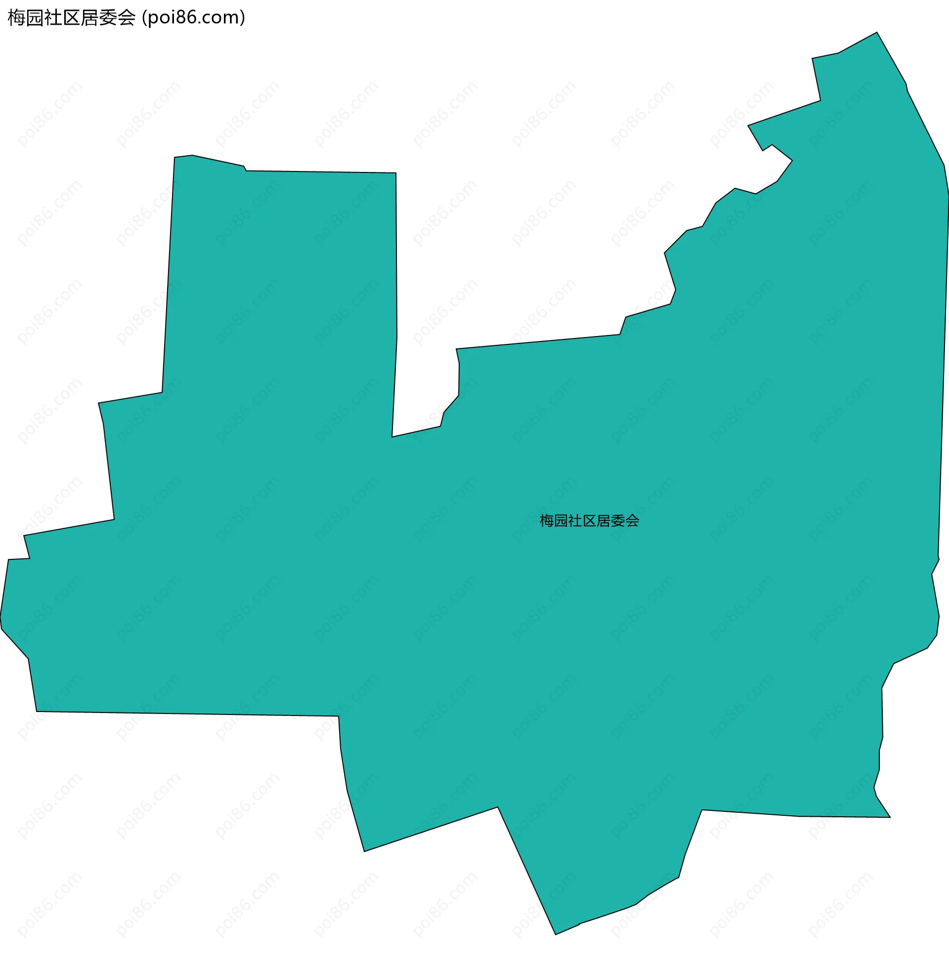 梅园社区居委会边界地图