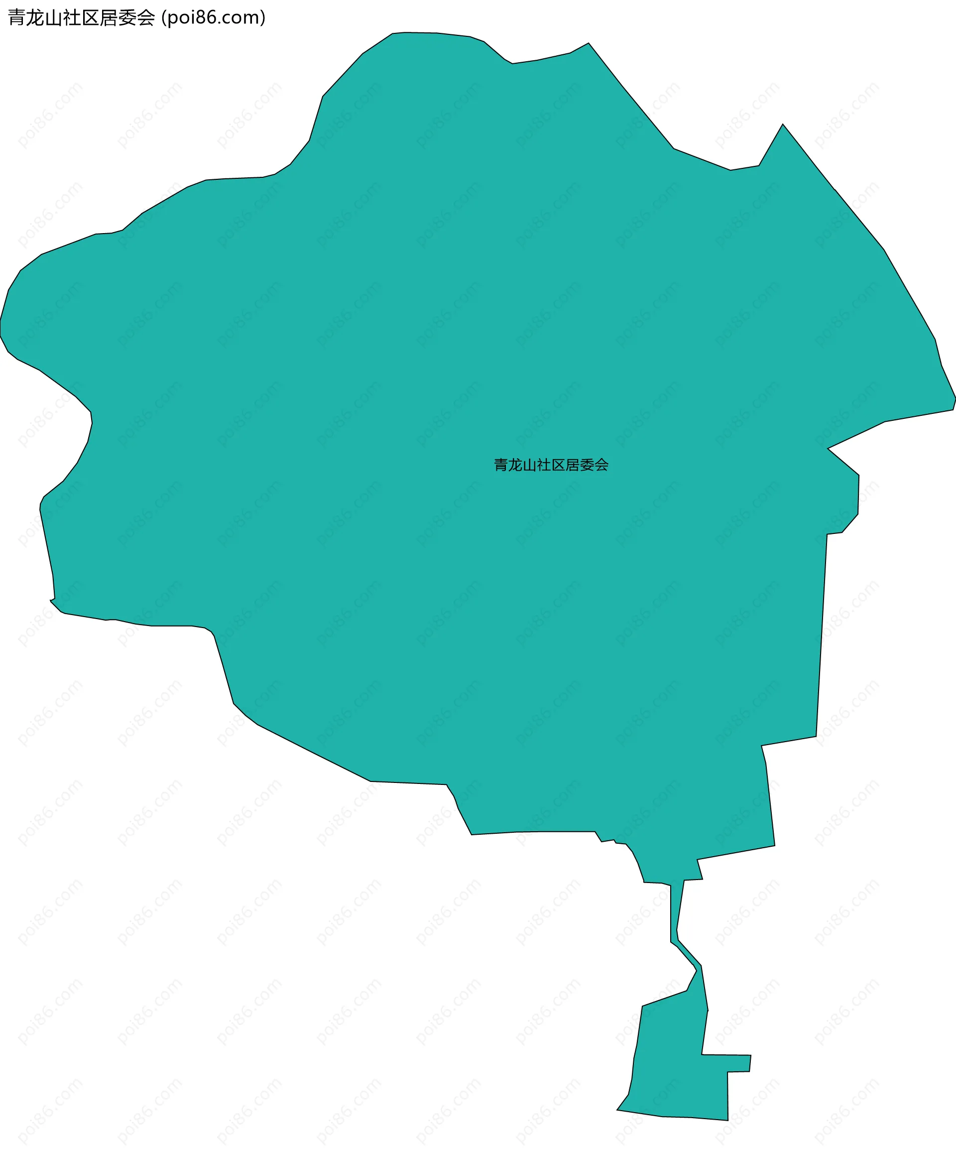 青龙山社区居委会边界地图