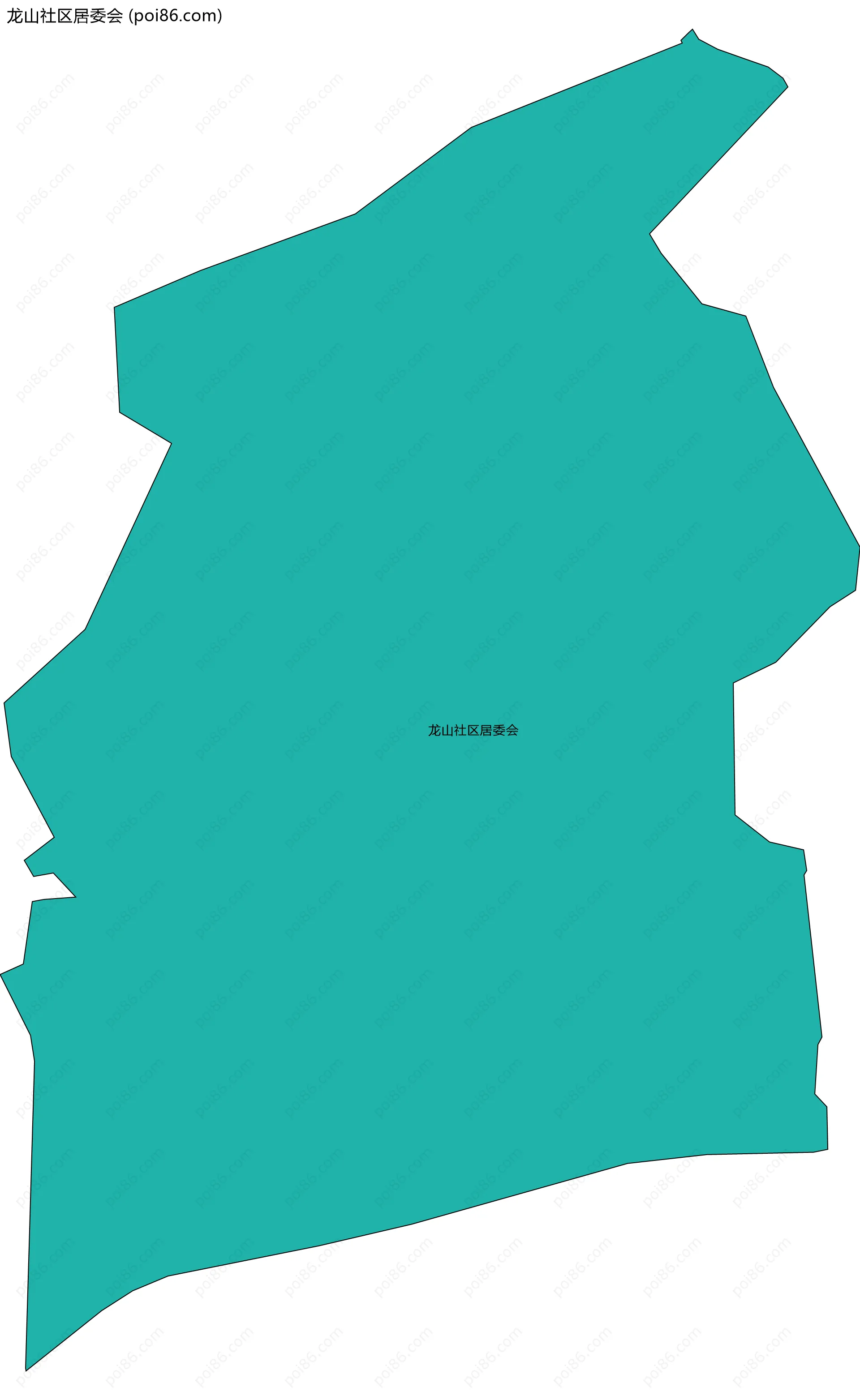 龙山社区居委会边界地图