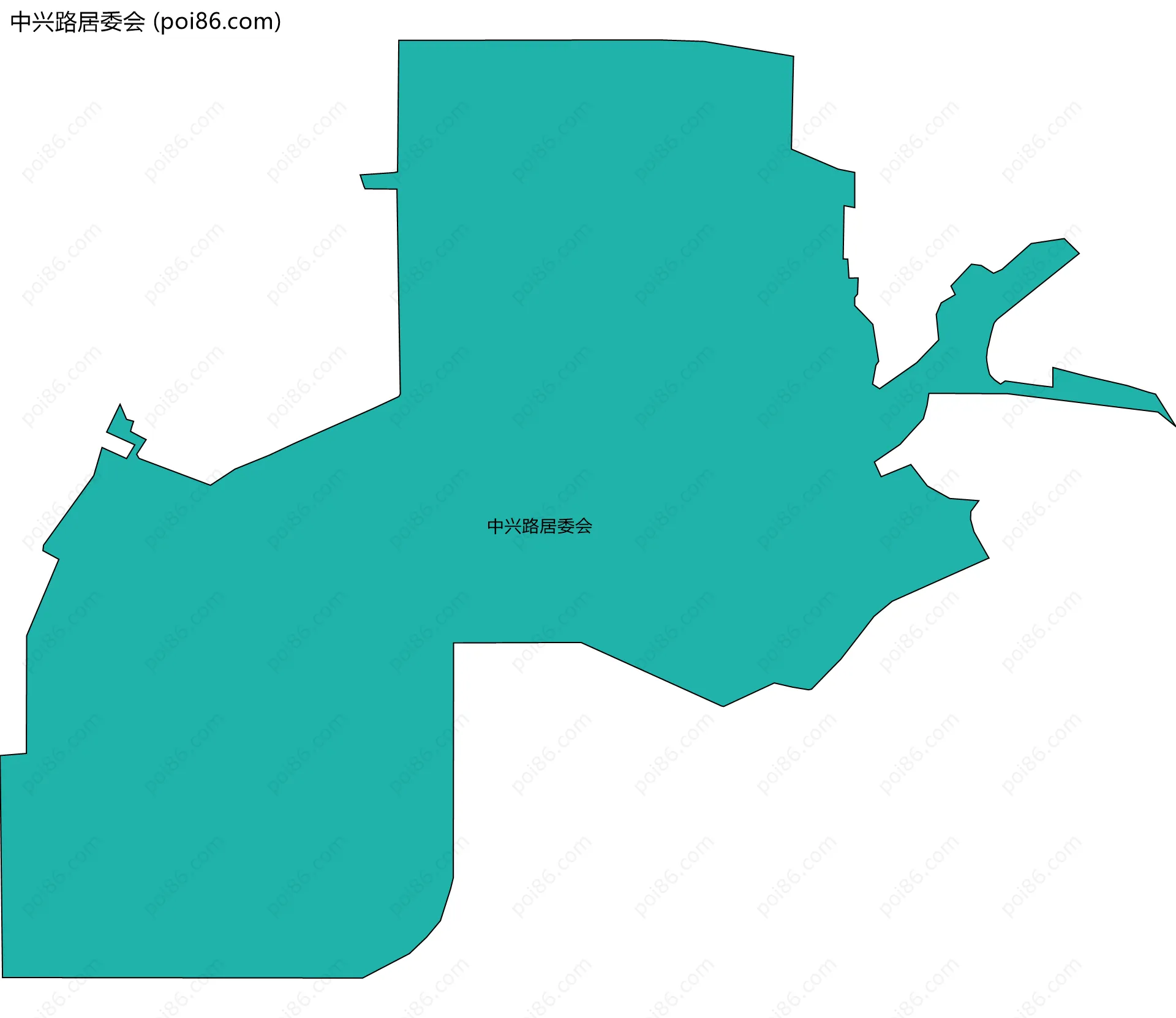 中兴路居委会边界地图