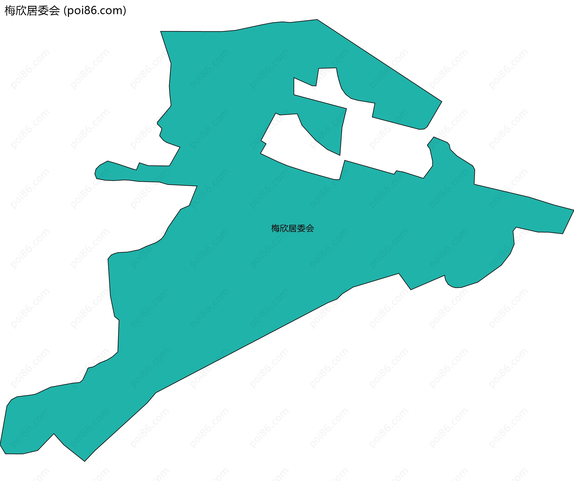 梅欣居委会边界地图