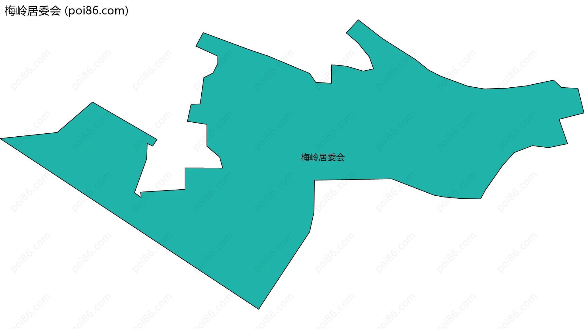 梅岭居委会边界地图