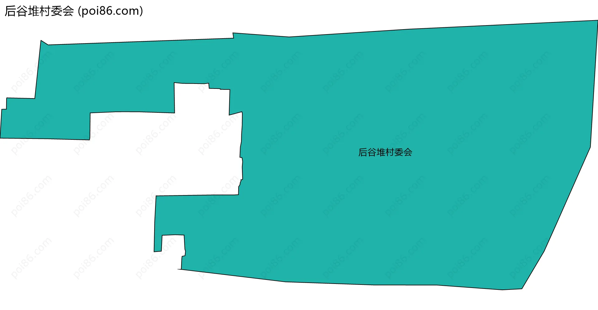 后谷堆村委会边界地图