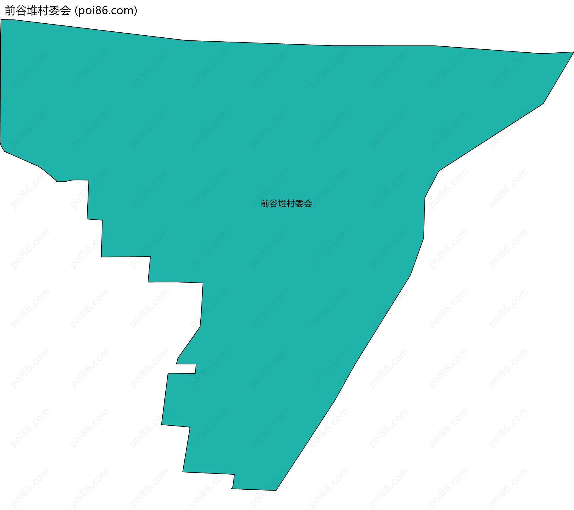 前谷堆村委会边界地图