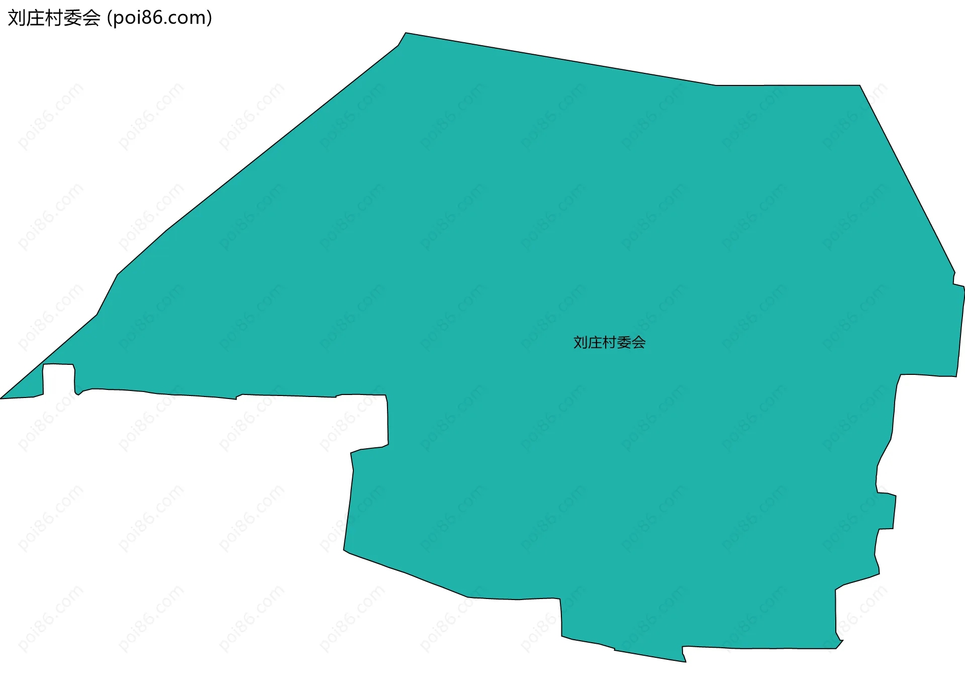 刘庄村委会边界地图