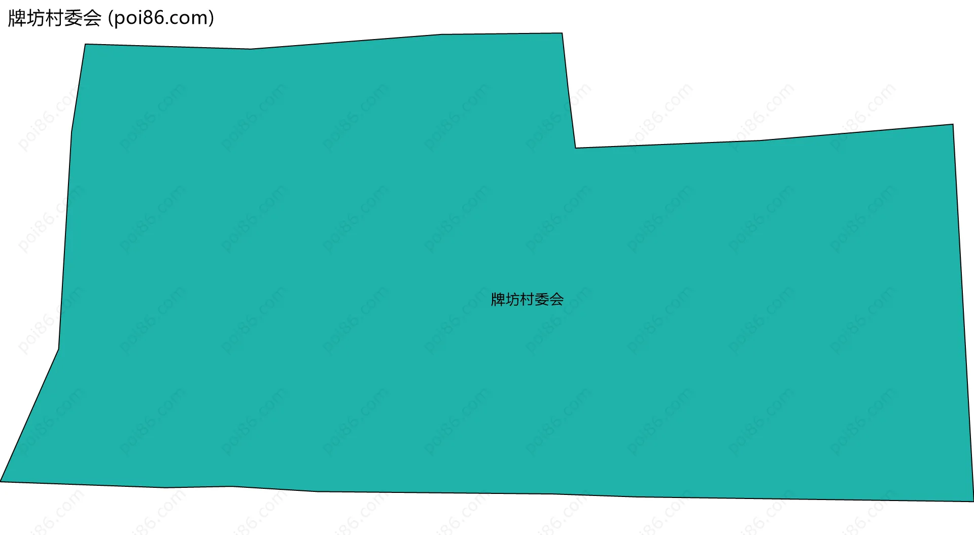 牌坊村委会边界地图