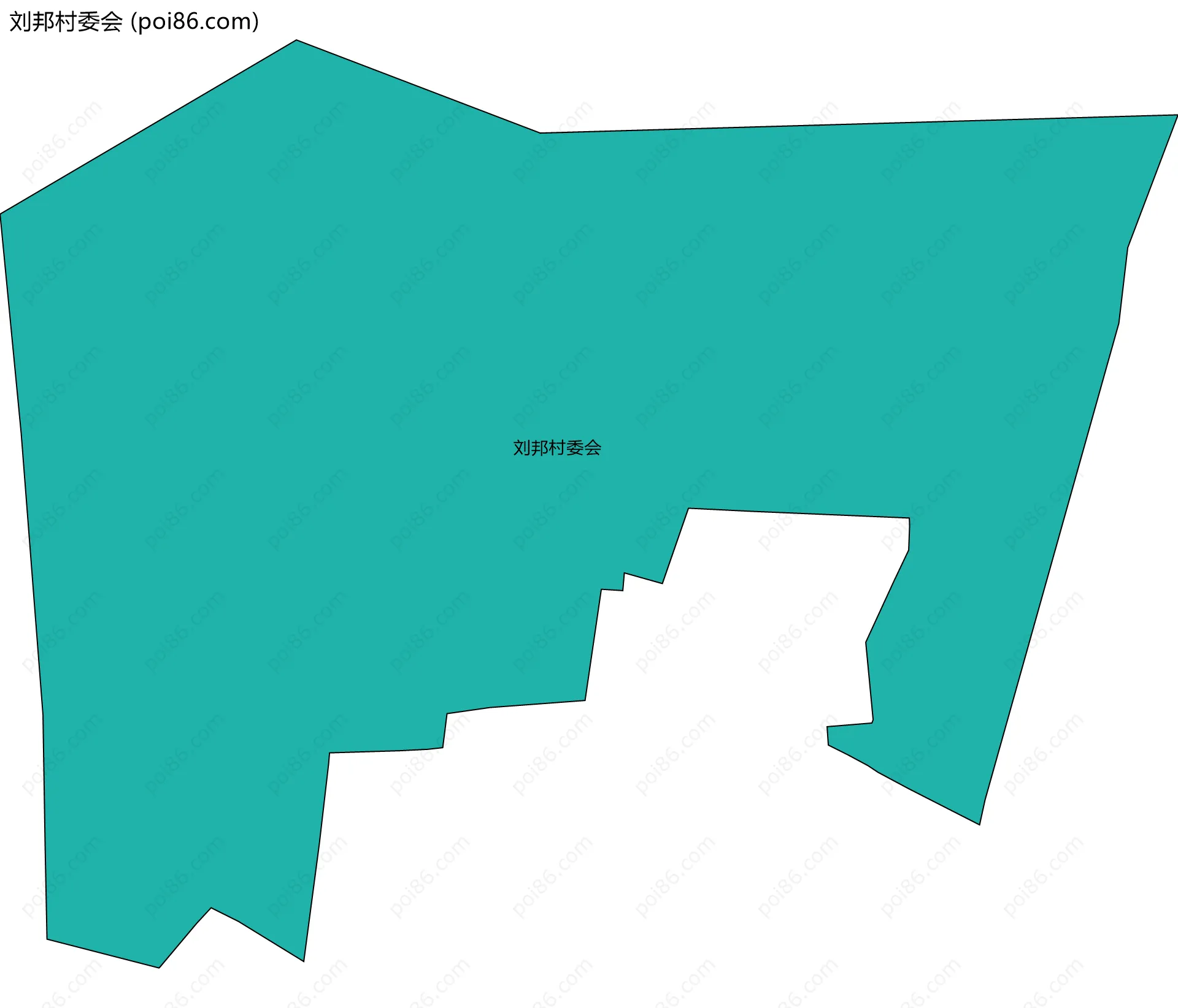 刘邦村委会边界地图