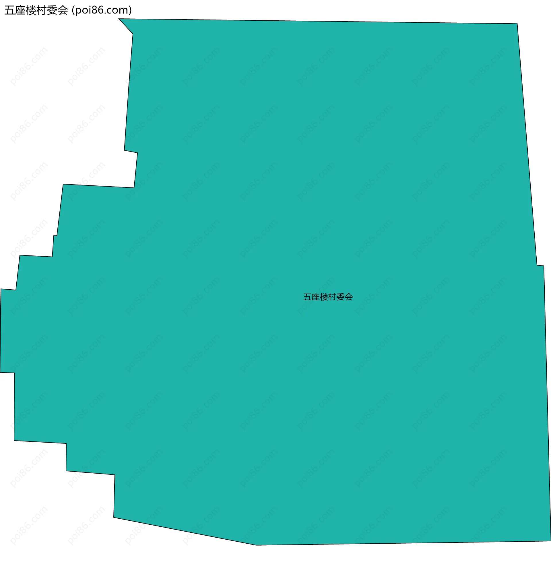 五座楼村委会边界地图