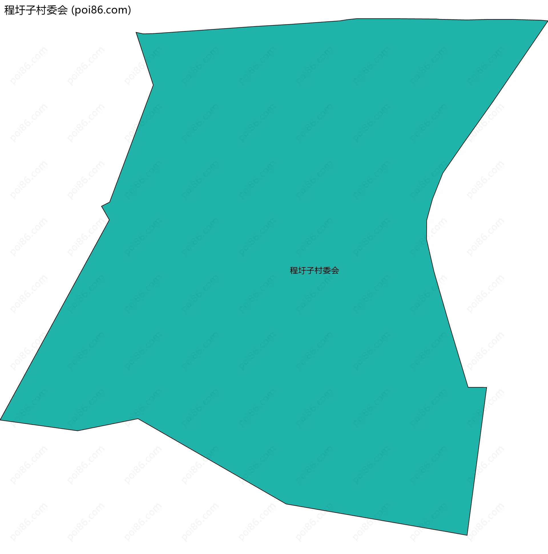 程圩子村委会边界地图